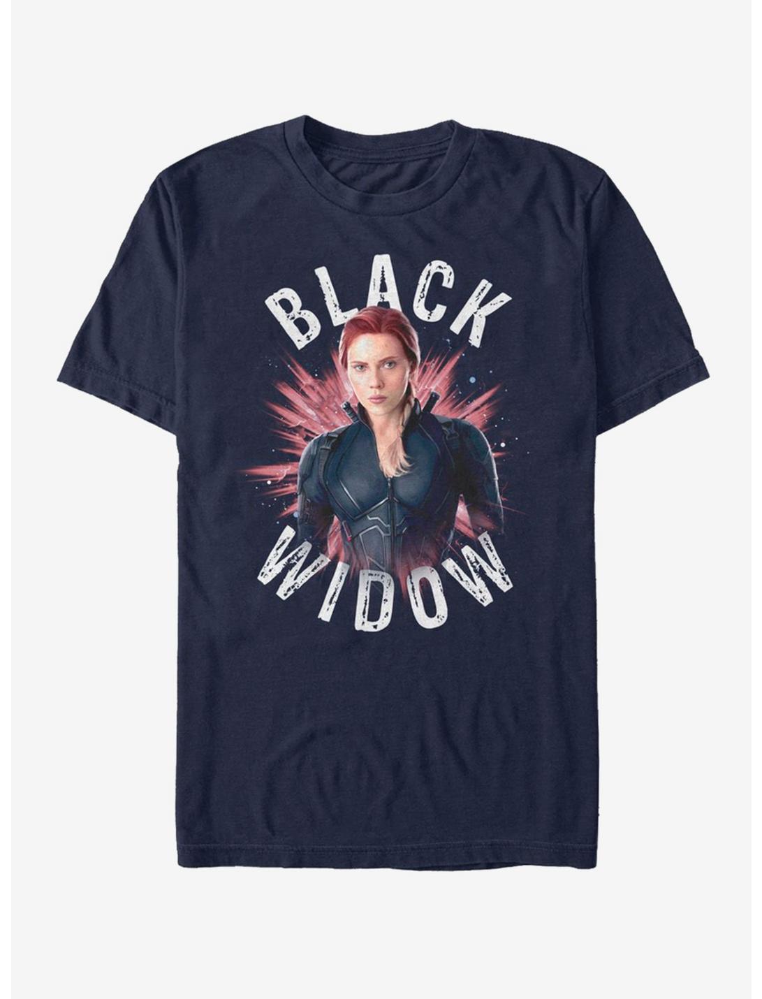 Marvel Avengers Endgame Black Widow Burst T-Shirt, NAVY, hi-res