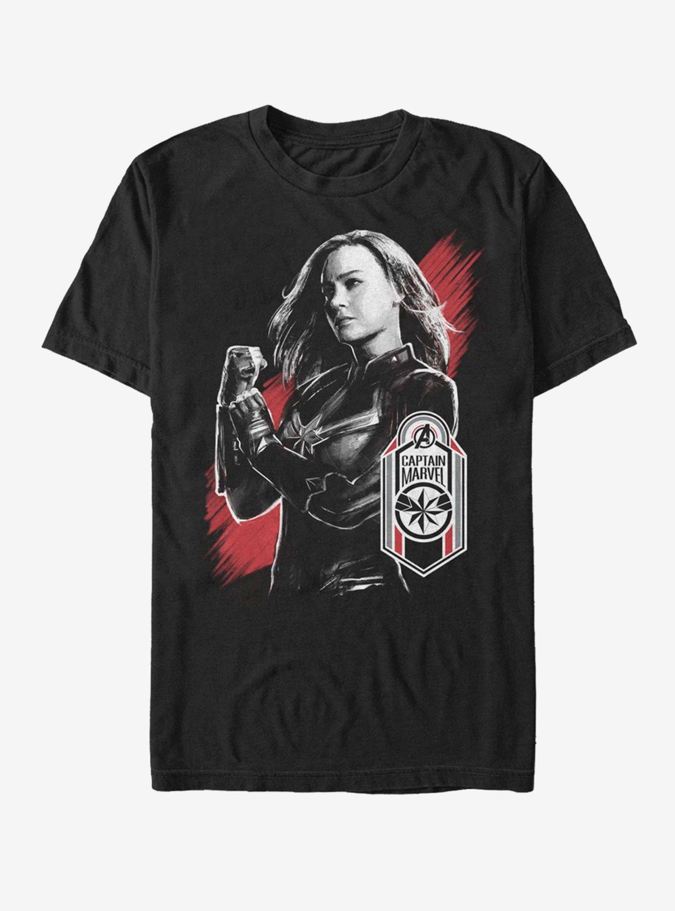 Marvel Avengers Endgame Cap Marvel Tag T-Shirt, BLACK, hi-res