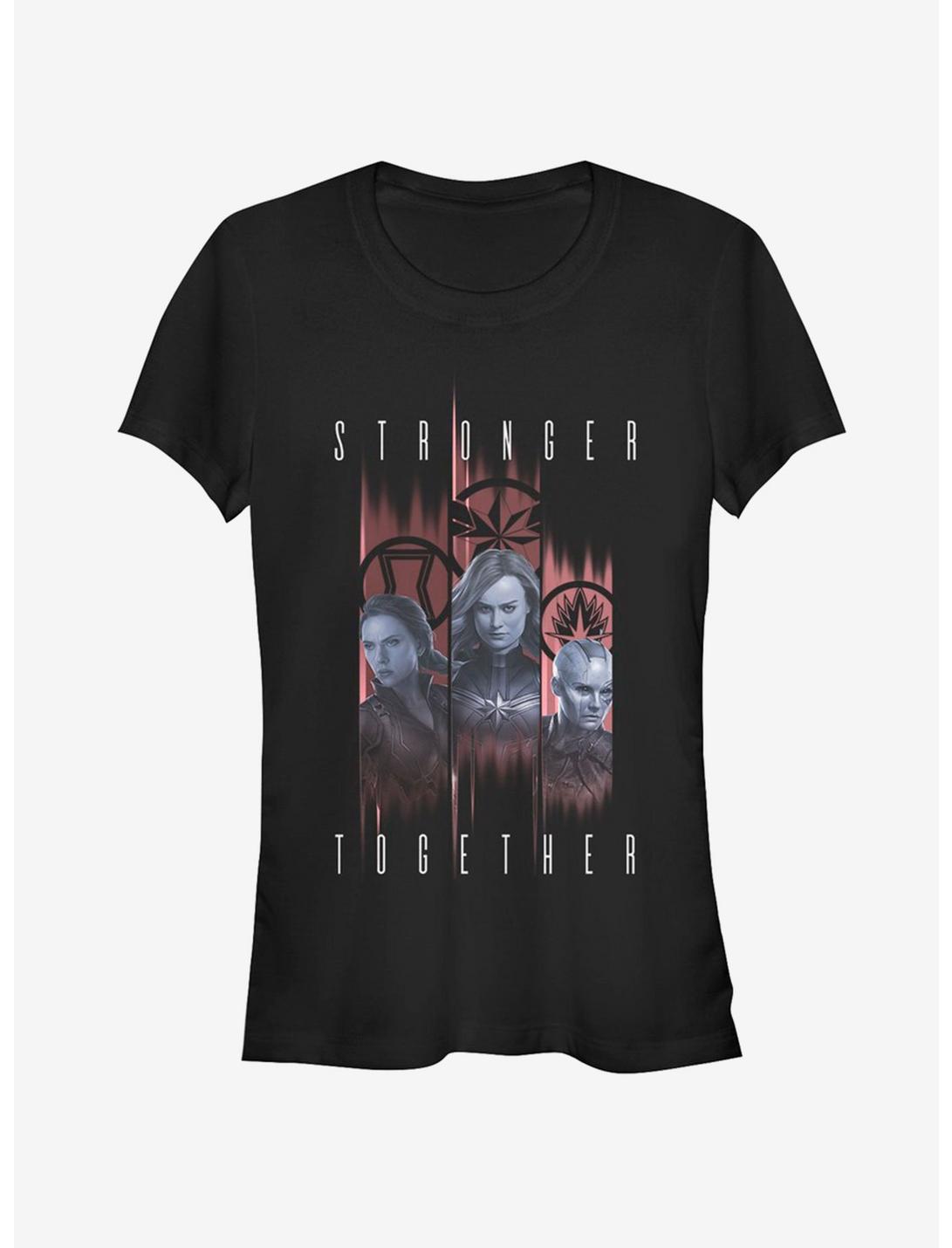 Marvel Avengers Endgame Stronger Trio Girls T-Shirt, BLACK, hi-res