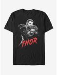 Marvel Avengers Endgame High Contrast Thor T-Shirt, BLACK, hi-res