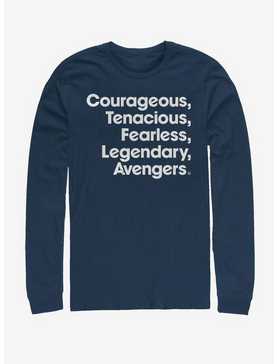 Marvel Avengers Endgame Name List Long Sleeve T-Shirt, , hi-res
