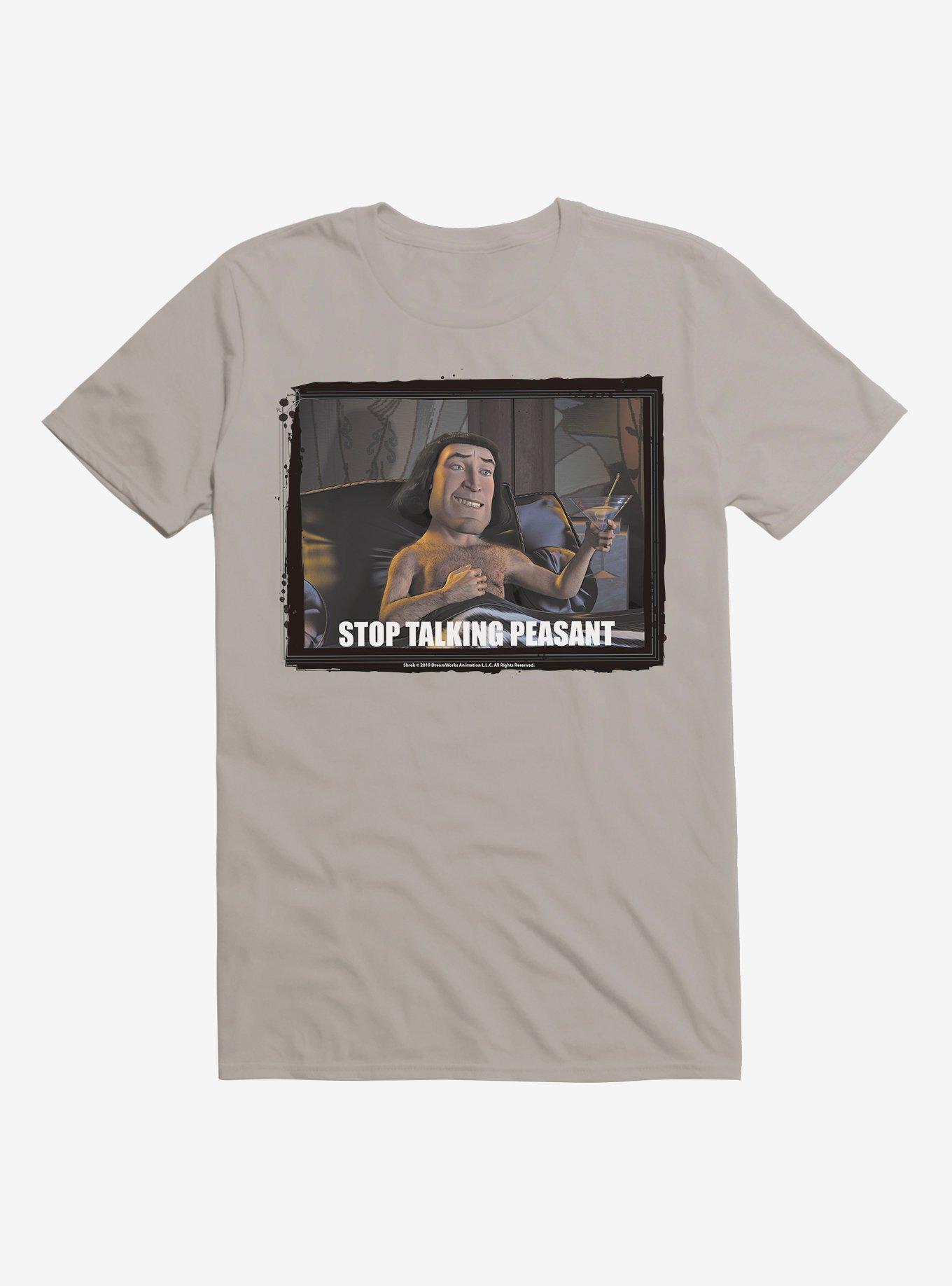 Shrek Farquaad Stop Talking Peasant T-Shirt, LIGHT GREY, hi-res