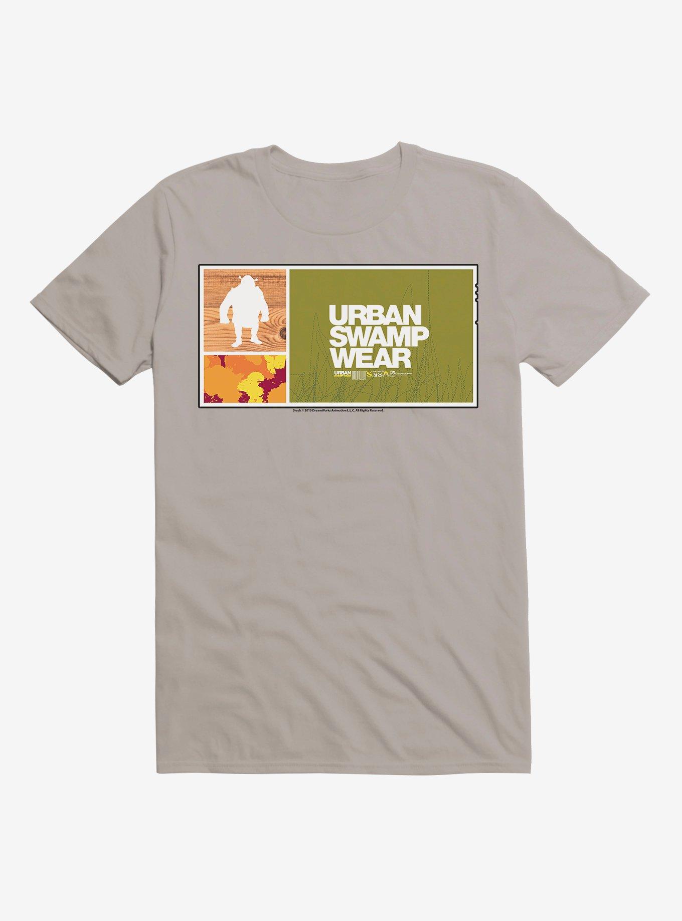 Shrek Urban Swamp Wear Poster T-Shirt, LIGHT GREY, hi-res