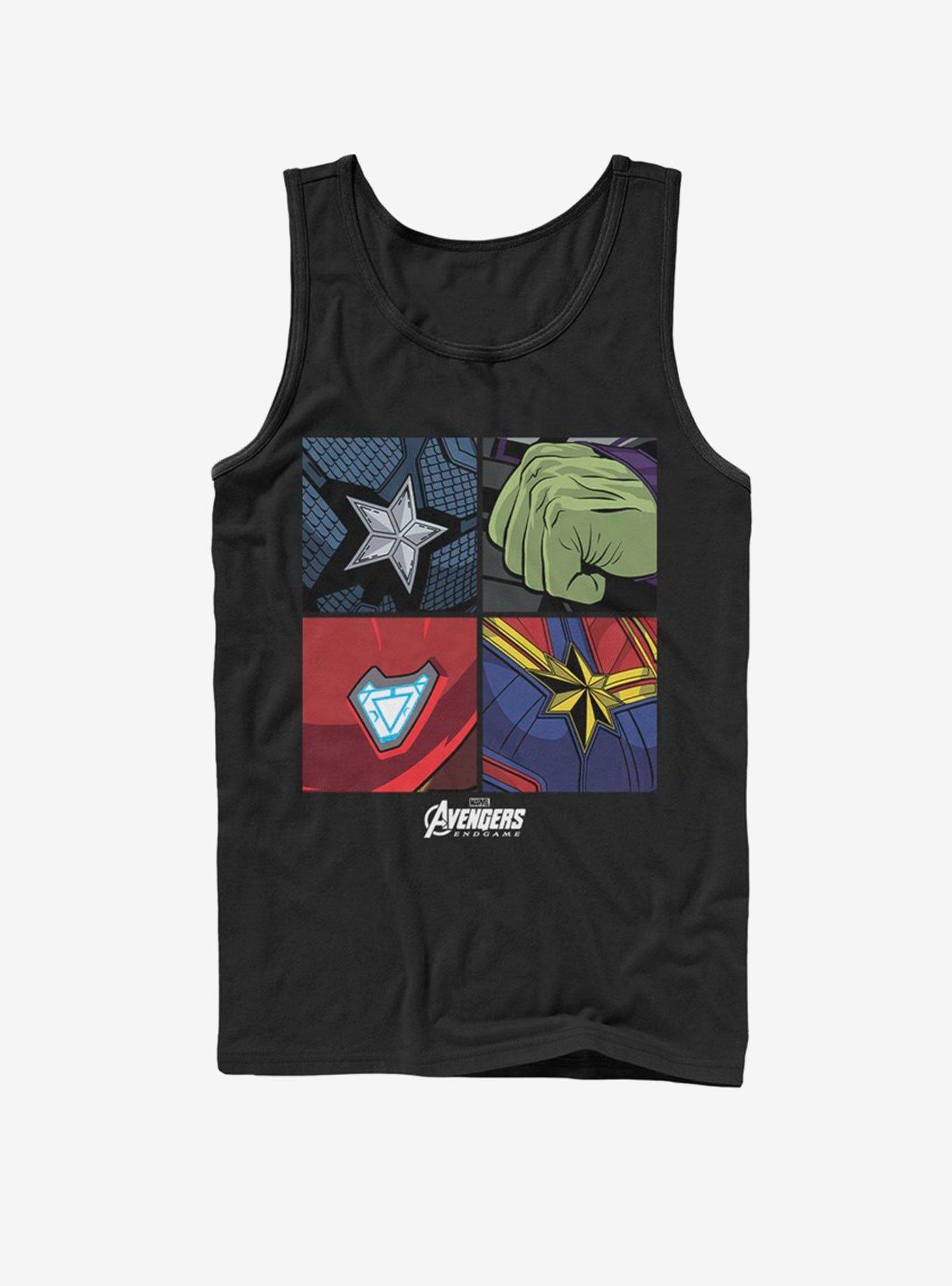 Marvel Avengers Endgame Hero Emblems Tank, BLACK, hi-res