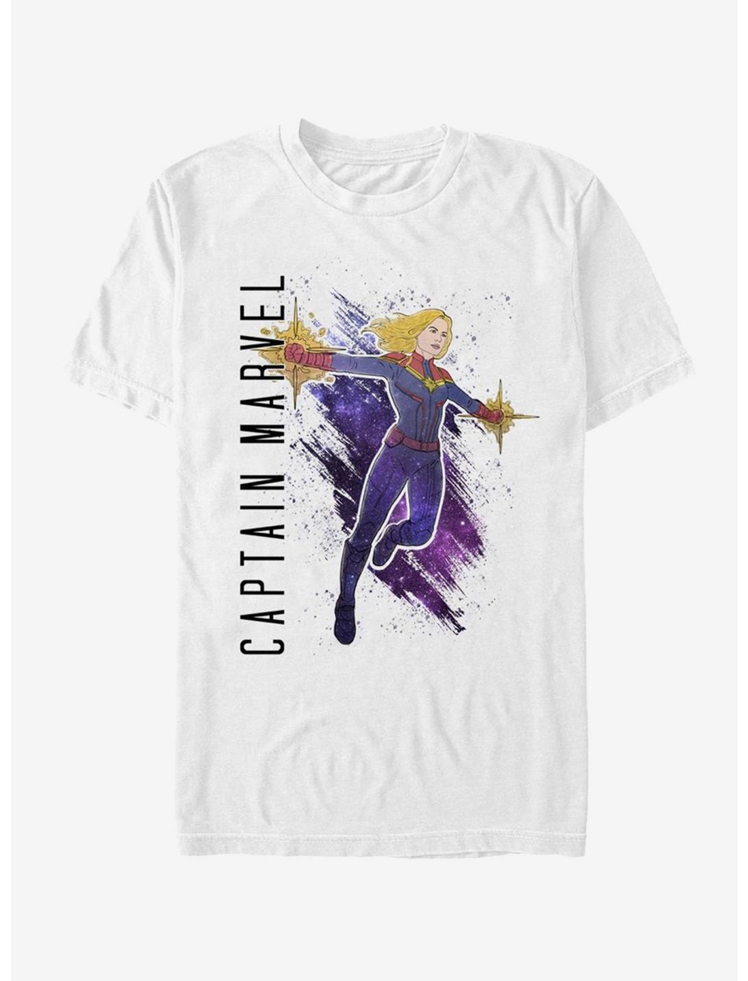 Marvel Avengers Endgame Captain Marvel Painted T-Shirt, WHITE, hi-res
