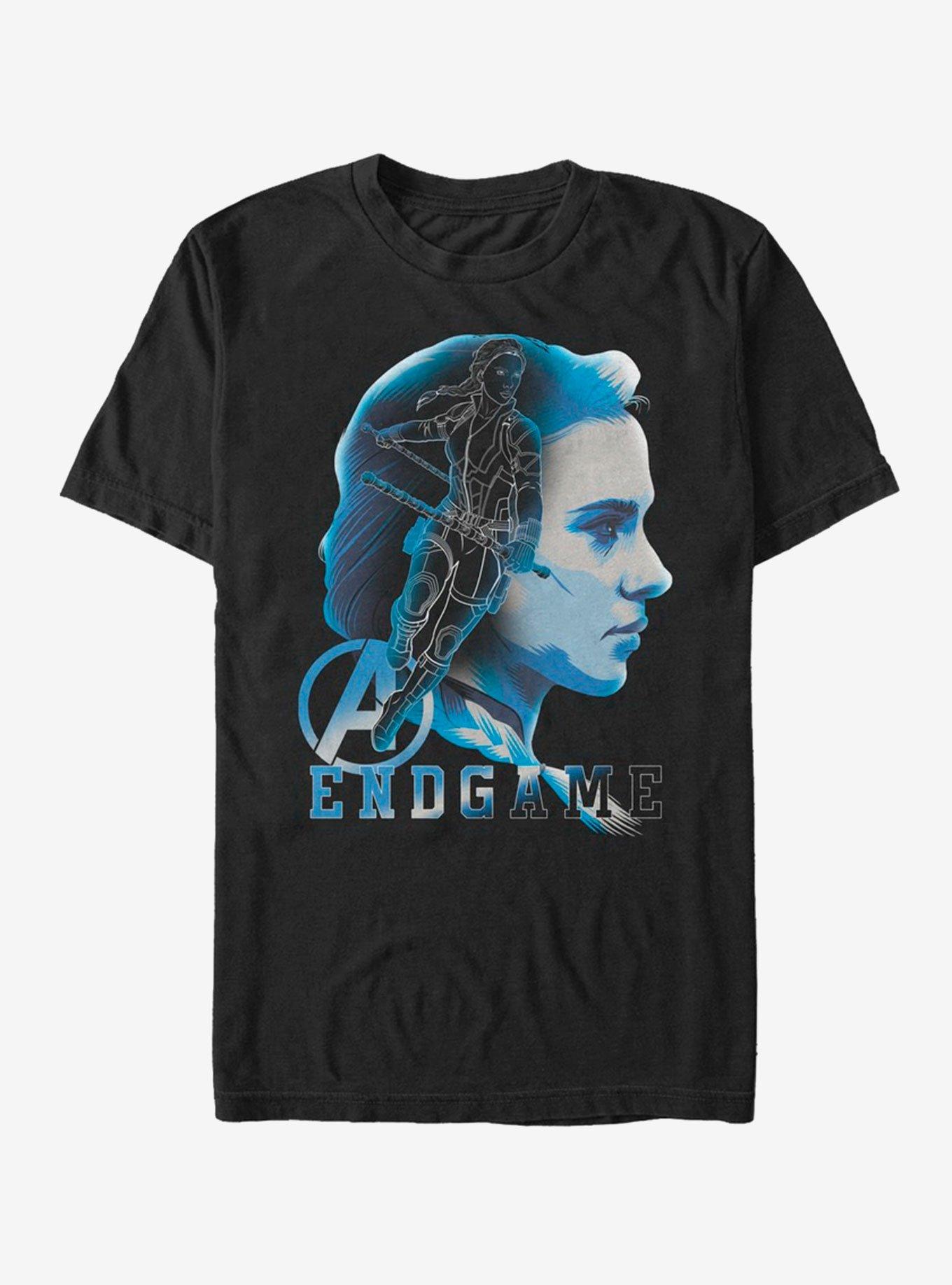 Marvel Avengers Endgame Black Widow Endgame Silhouette T-Shirt, BLACK, hi-res