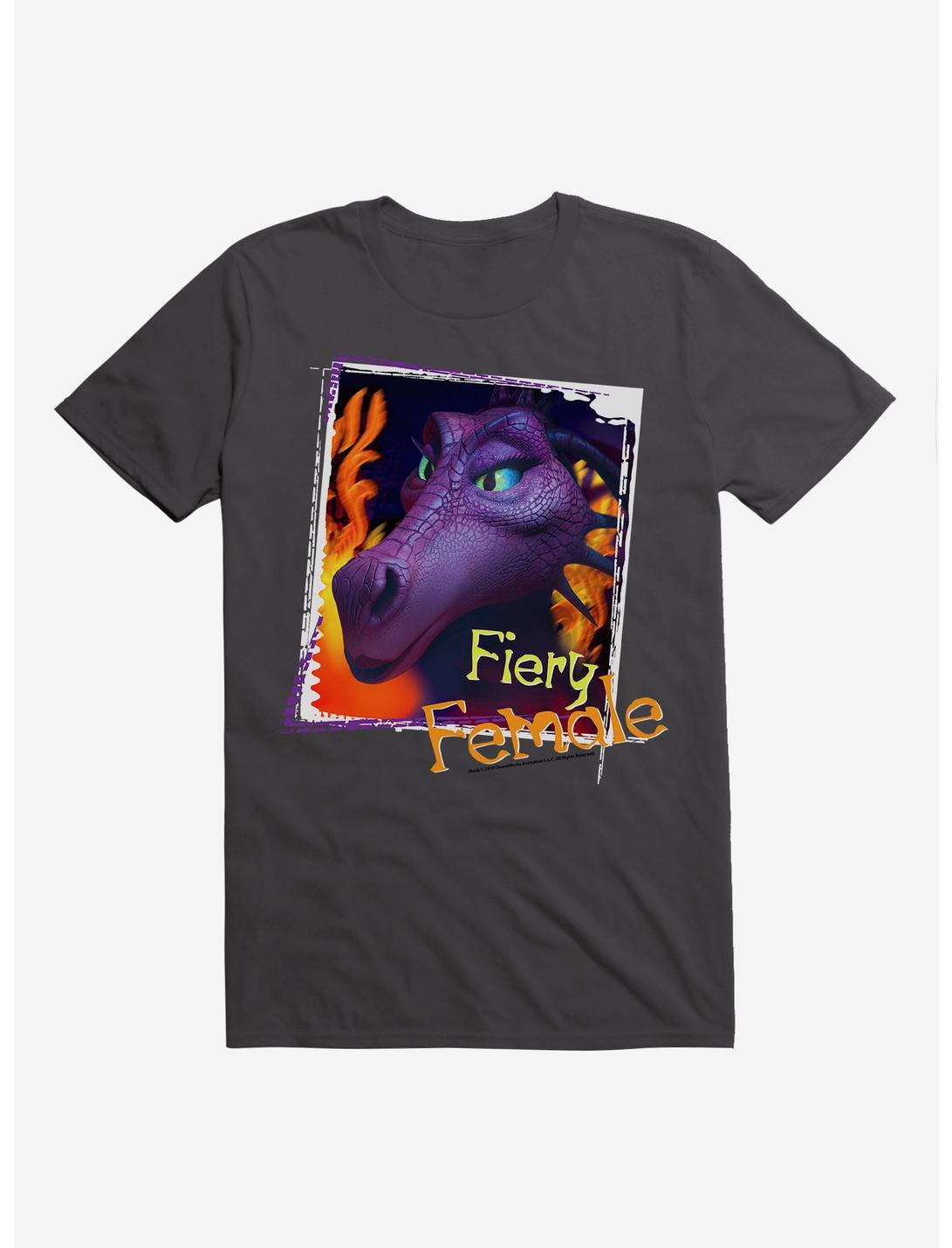 Shrek Dragon Fiery Female T-Shirt, DARK GREY, hi-res