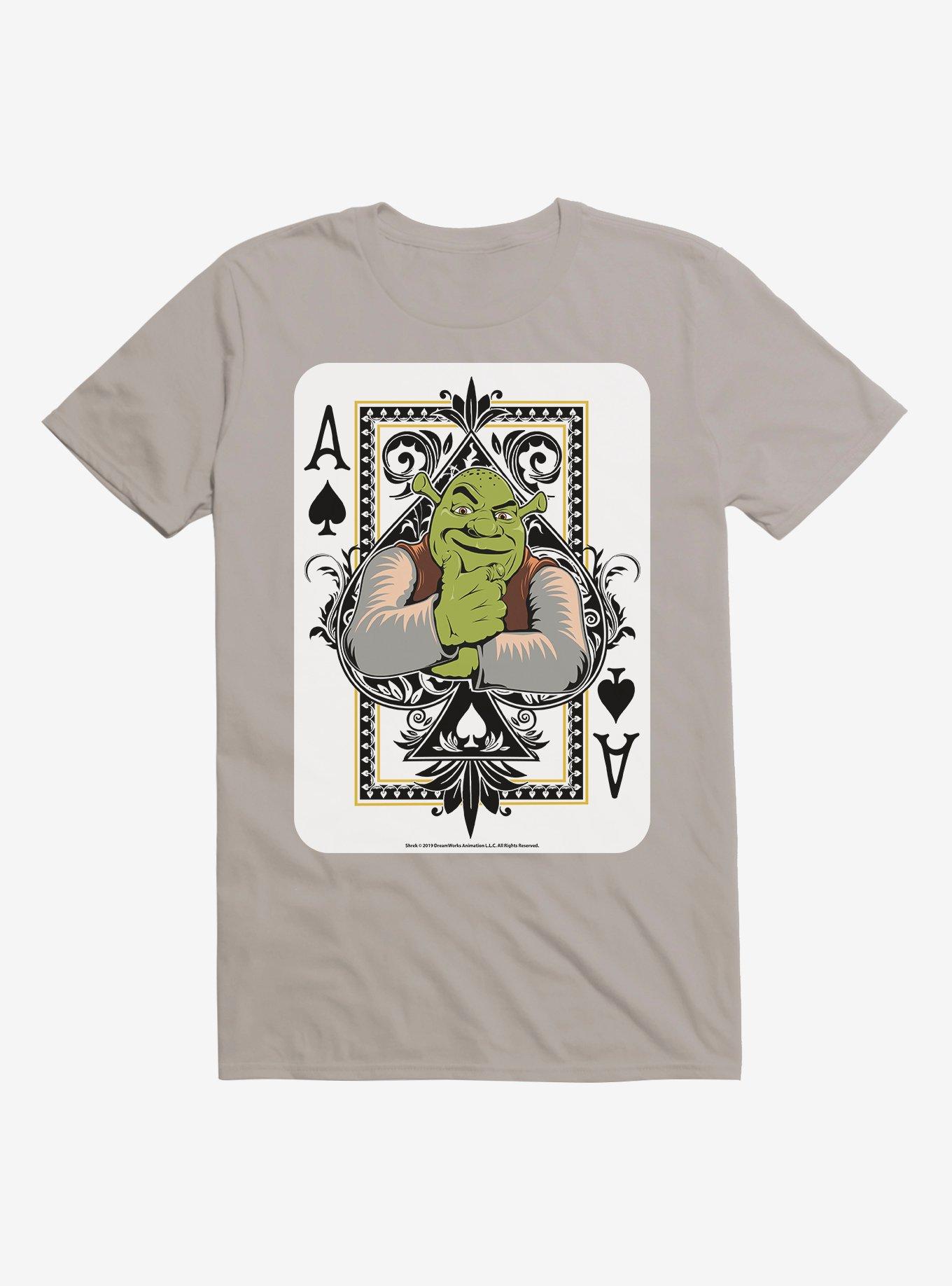 Shrek Shrek Ace Card T-Shirt, LIGHT GREY, hi-res