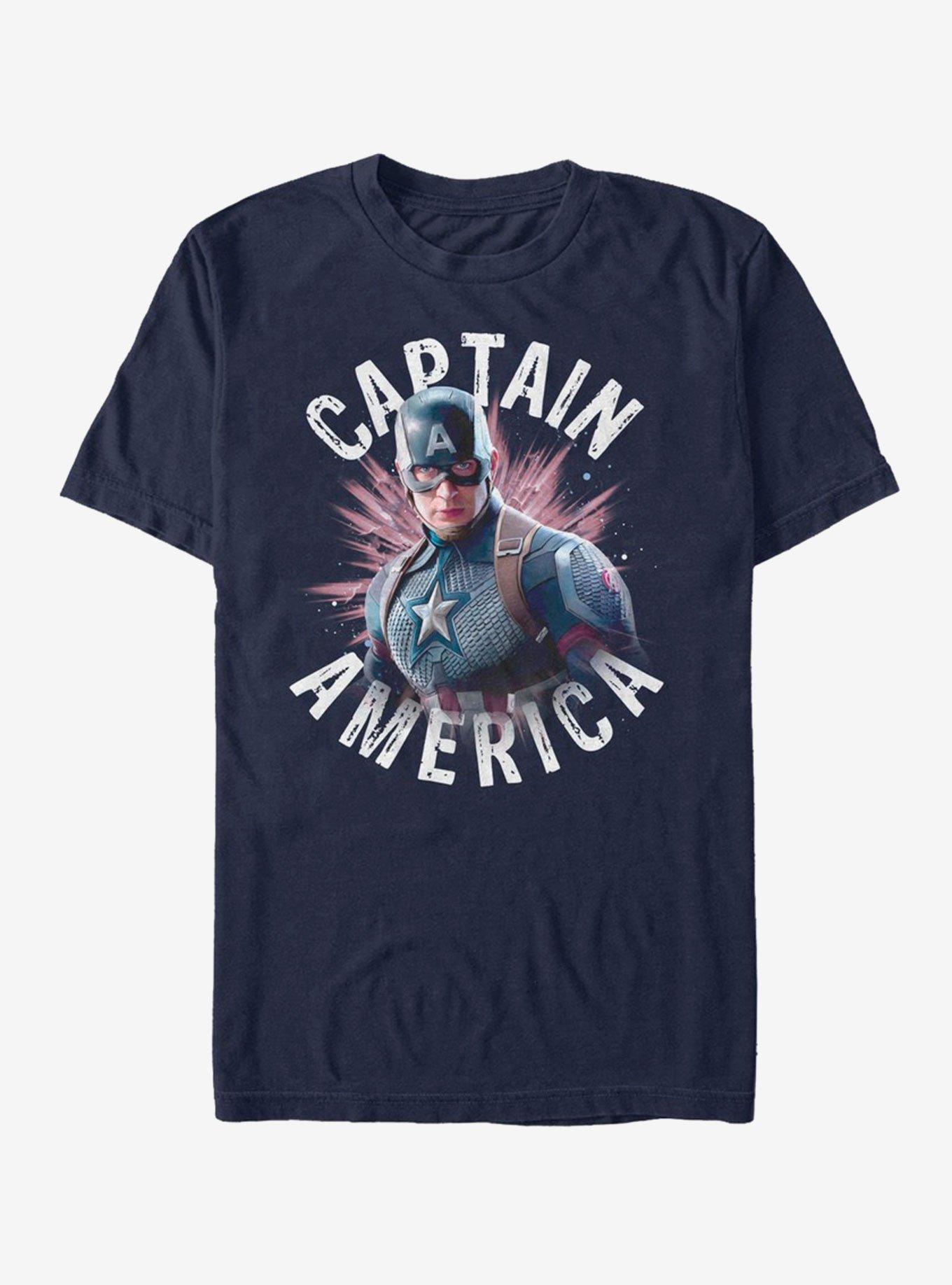 Marvel Avengers Endgame Captain America Burst T-Shirt