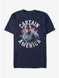 Marvel Avengers Endgame Captain America Burst T-Shirt, NAVY, hi-res