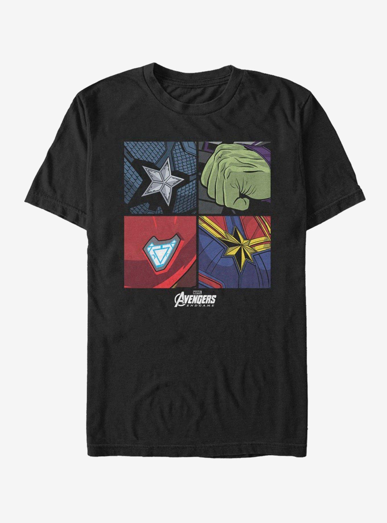Marvel Avengers Endgame Hero Emblems T-Shirt, BLACK, hi-res
