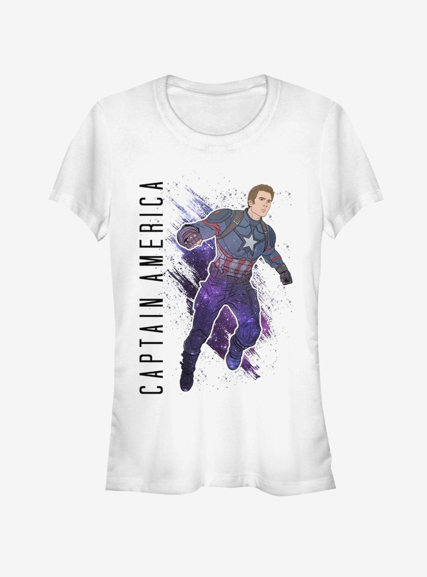 Marvel Avengers Endgame Captain America Painted Girls T-Shirt, WHITE, hi-res
