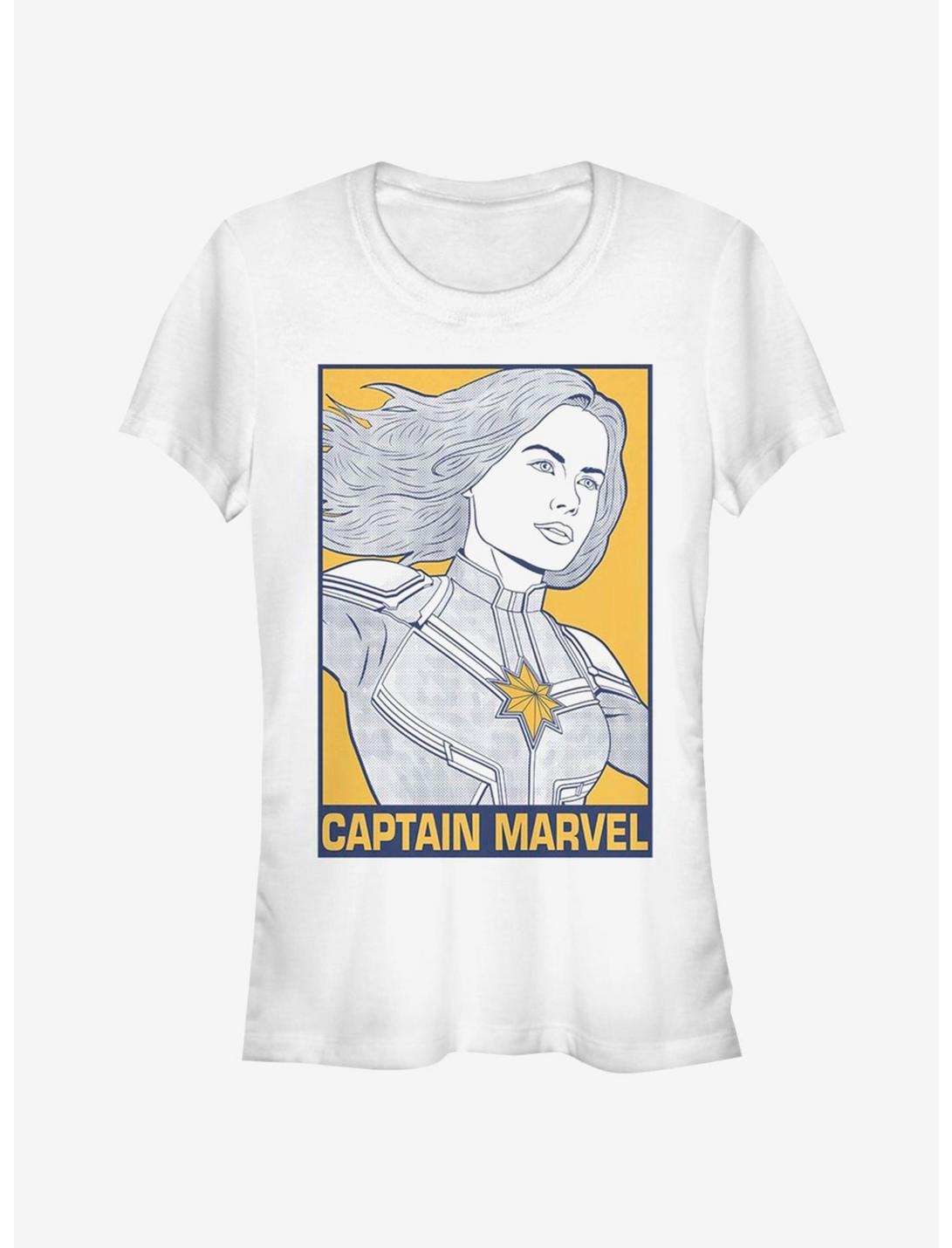 Marvel Avengers Endgame Pop Captain Marvel Girls T-Shirt, WHITE, hi-res