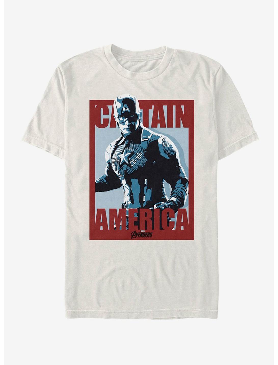 Marvel Avengers Endgame Captain Poster T-Shirt, NATURAL, hi-res