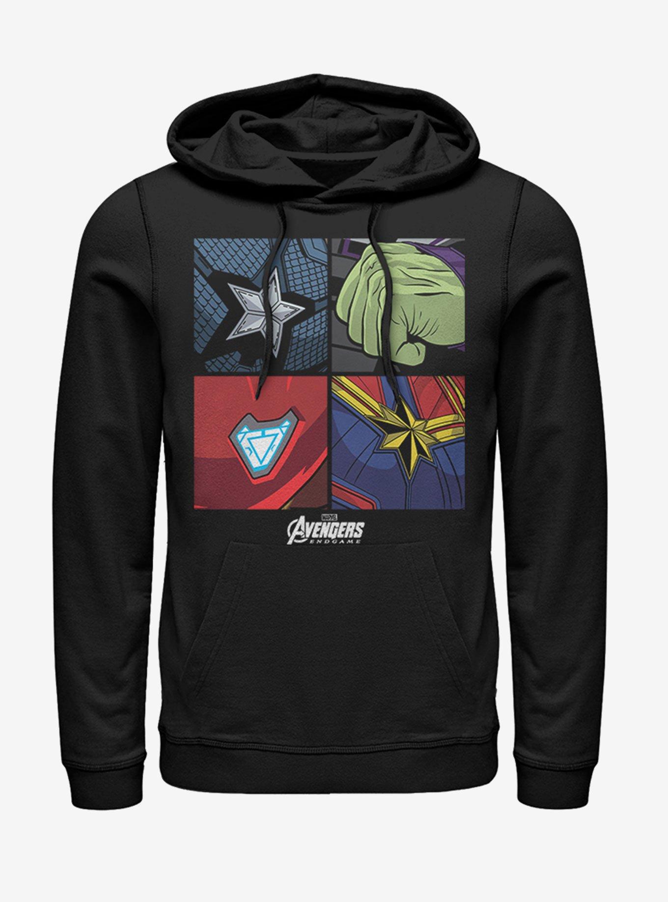 Marvel Avengers Endgame Hero Emblems Hoodie, BLACK, hi-res