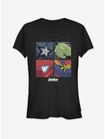 Marvel Avengers Endgame Hero Emblems Girls T-Shirt, BLACK, hi-res
