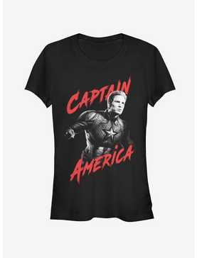 Marvel Avengers Endgame High Contrast Captain America Girls T-Shirt, , hi-res