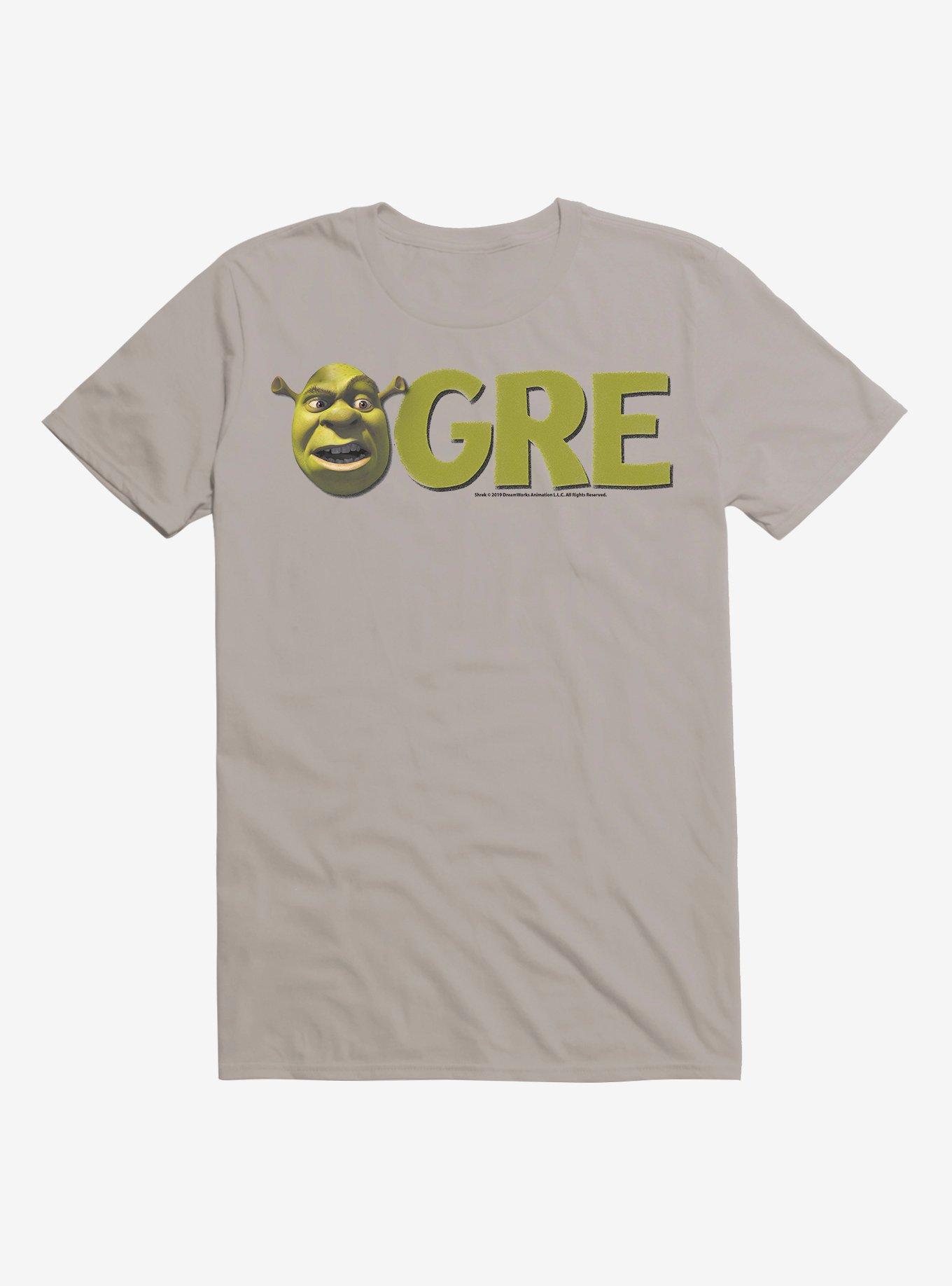 Shrek Ogre Word T-Shirt, LIGHT GREY, hi-res