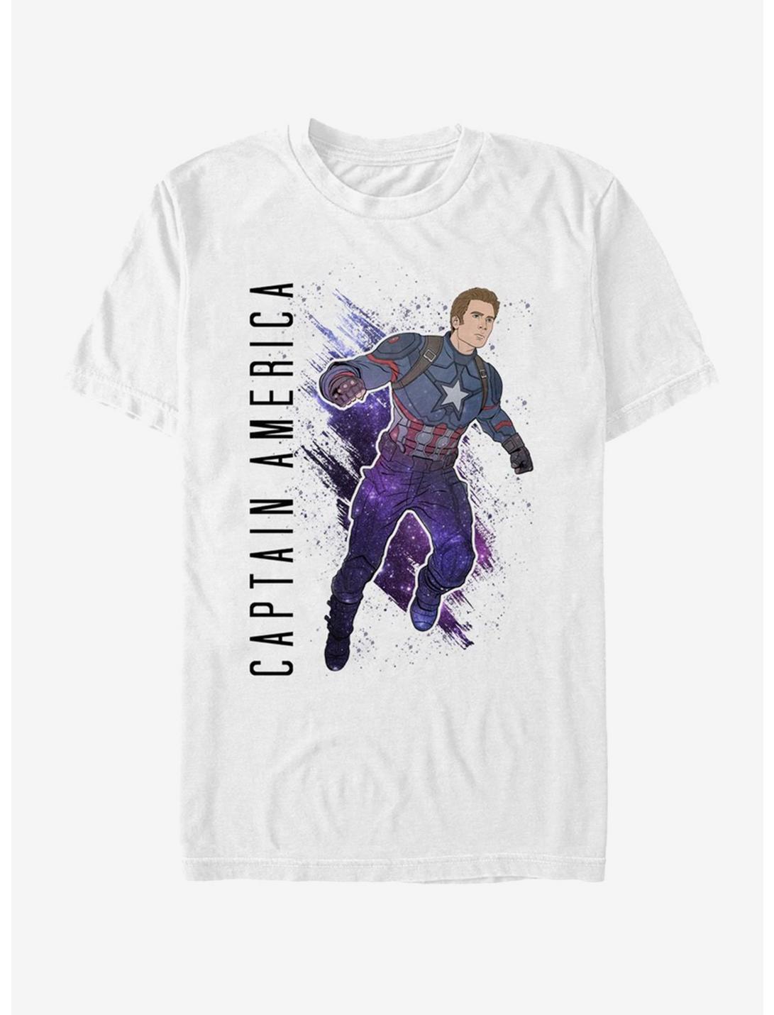 Marvel Avengers Endgame Captain America Painted T-Shirt, WHITE, hi-res