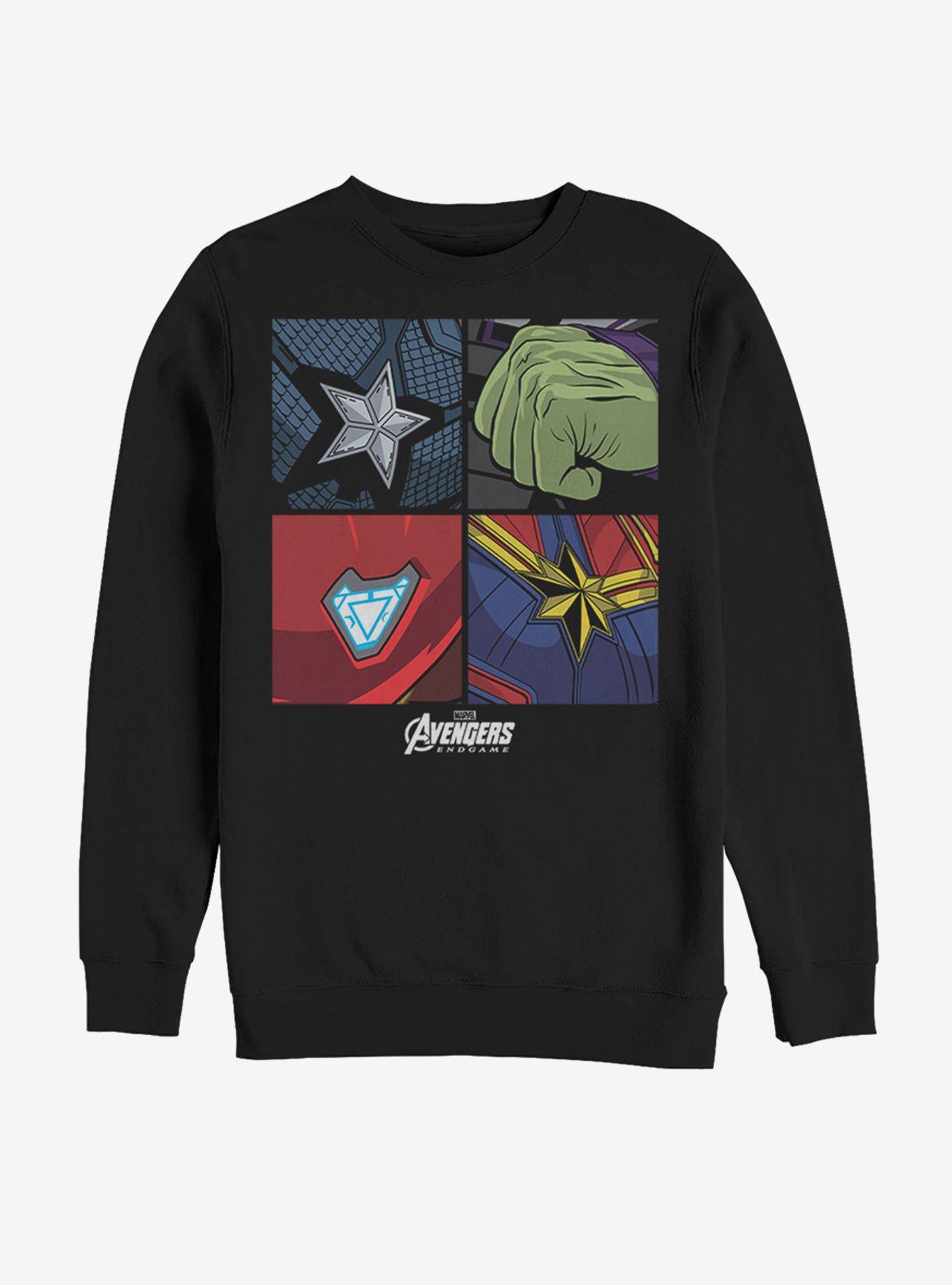 Marvel Avengers Endgame Hero Emblems Sweatshirt, BLACK, hi-res