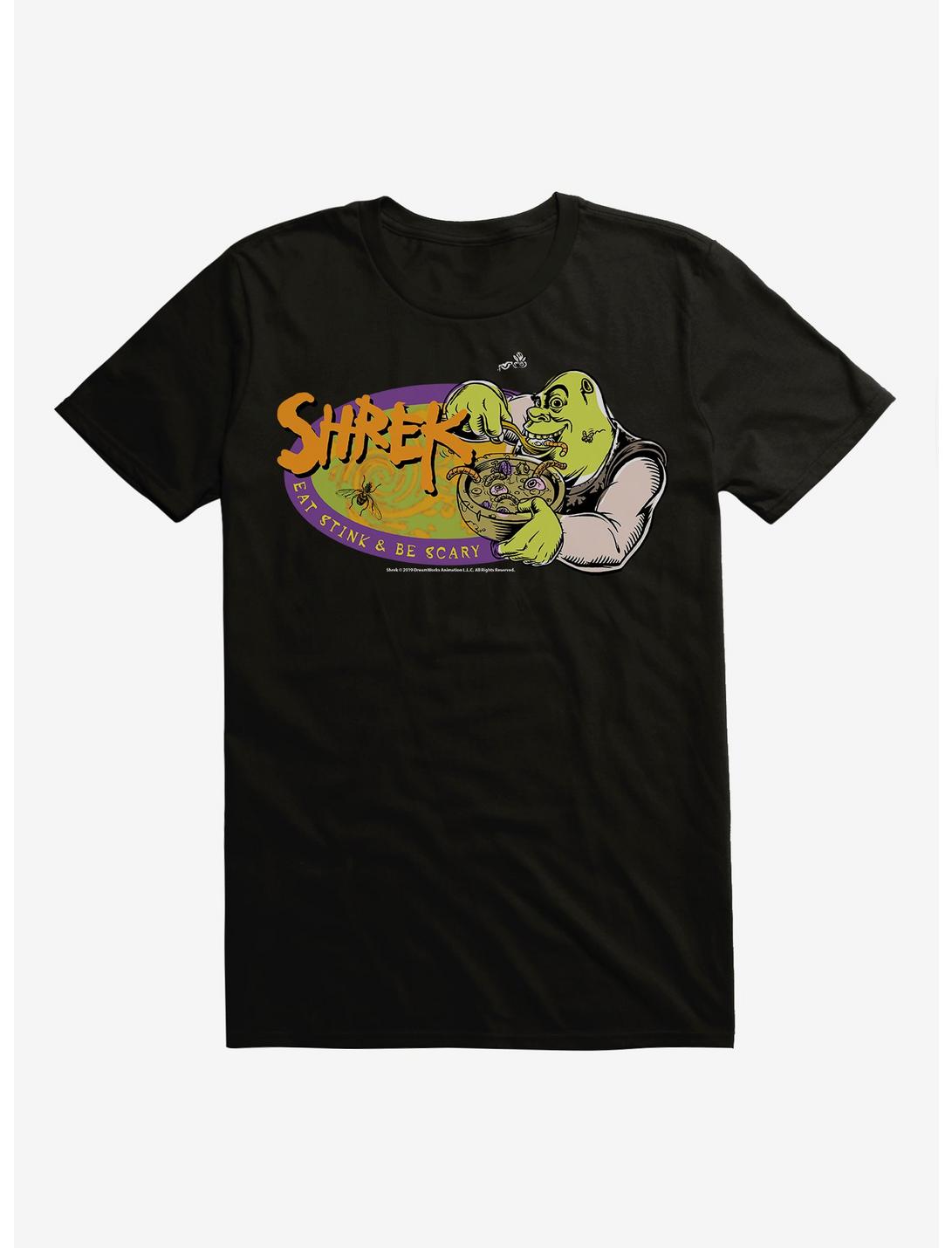 Shrek Eat Stink Be Scary T-Shirt, BLACK, hi-res