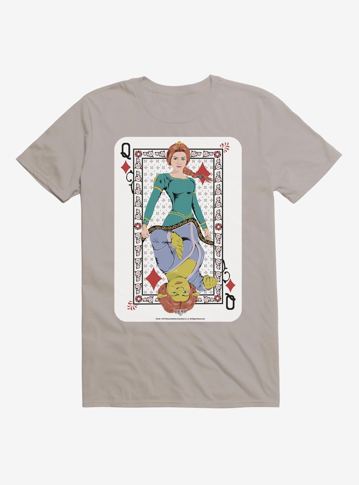 Shrek Fiona Queen Card T-Shirt, LIGHT GREY, hi-res