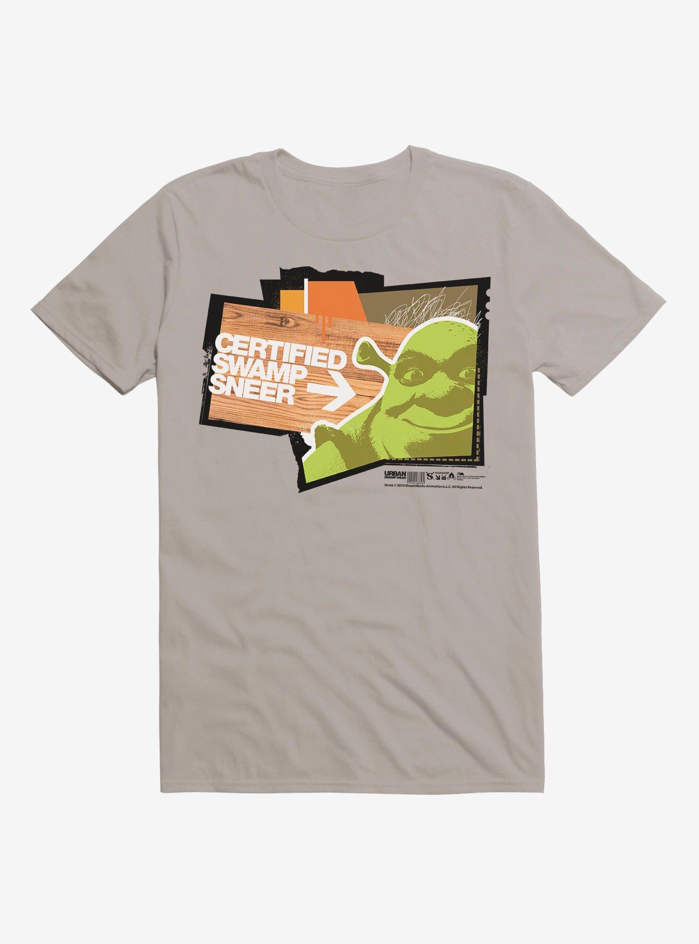 Shrek Certified Swamp Sneer T-Shirt, LIGHT GREY, hi-res