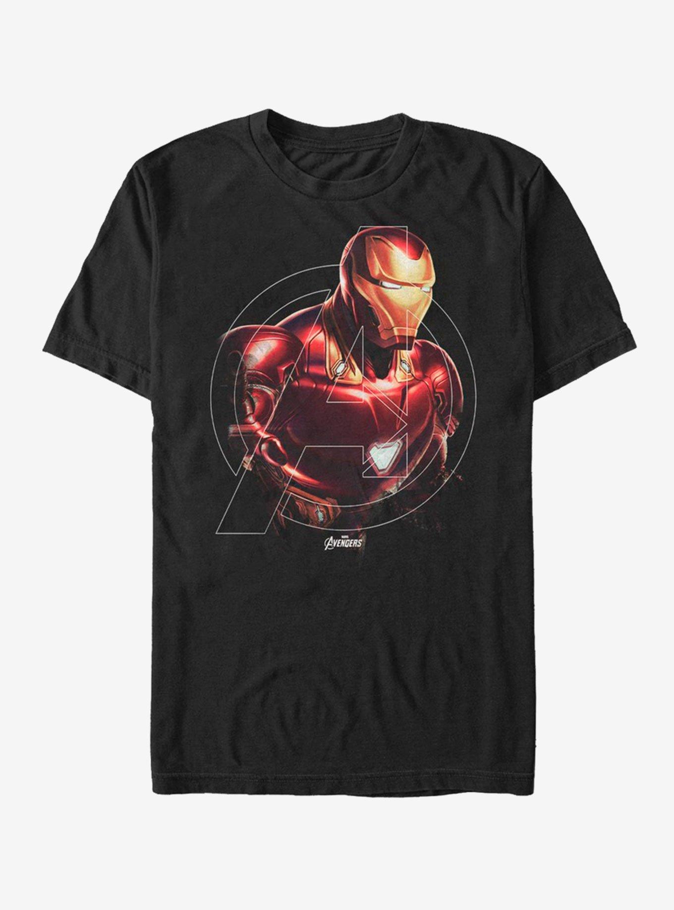 Marvel Avengers Endgame Iron Man Iron Hero T-Shirt, BLACK, hi-res