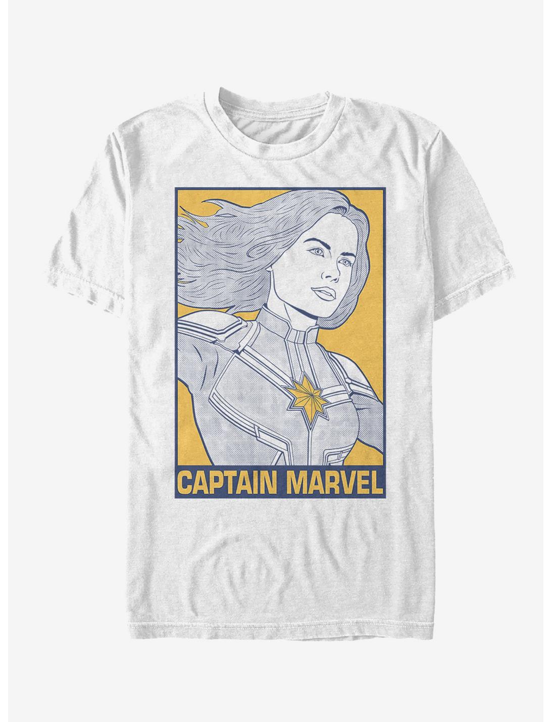 Marvel Avengers Endgame Pop Captain Marvel T-Shirt, WHITE, hi-res