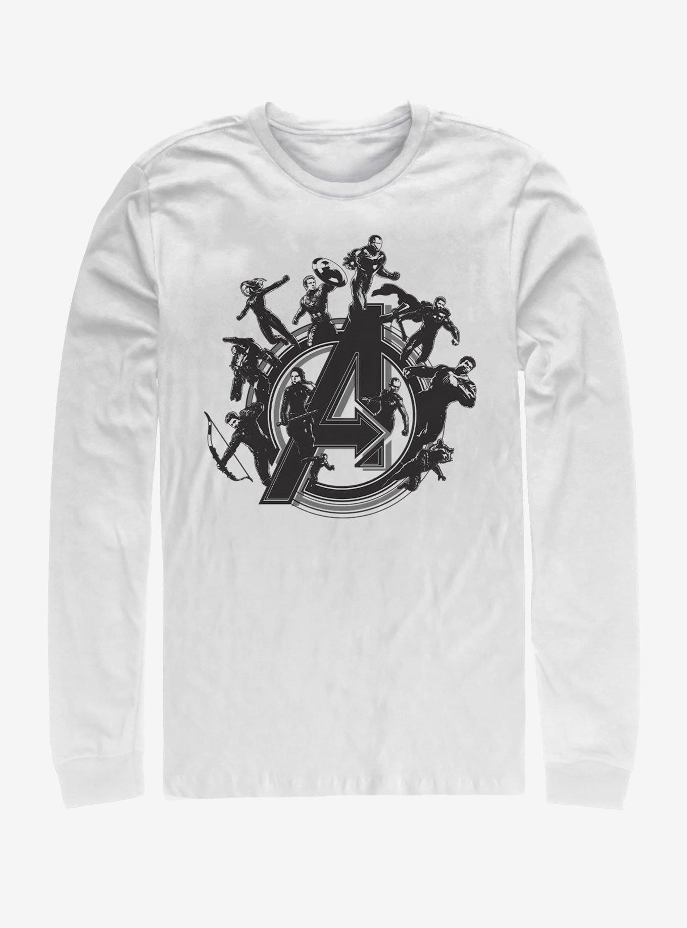 Marvel Avengers Endgame Flying Heroes Long-Sleeve T-Shirt, WHITE, hi-res