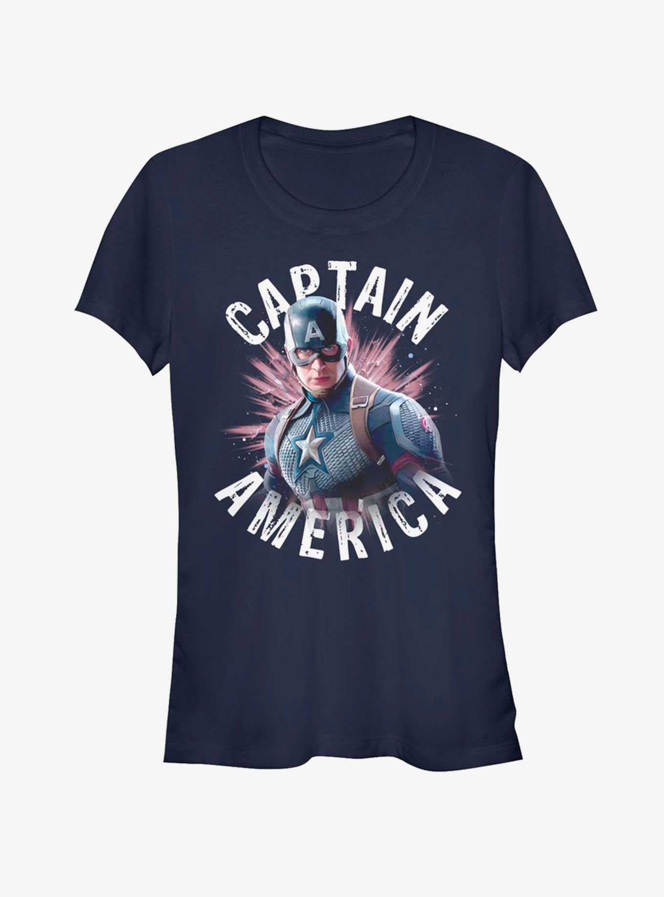 Marvel Avengers Endgame Captain America Burst Girls T-Shirt, , hi-res