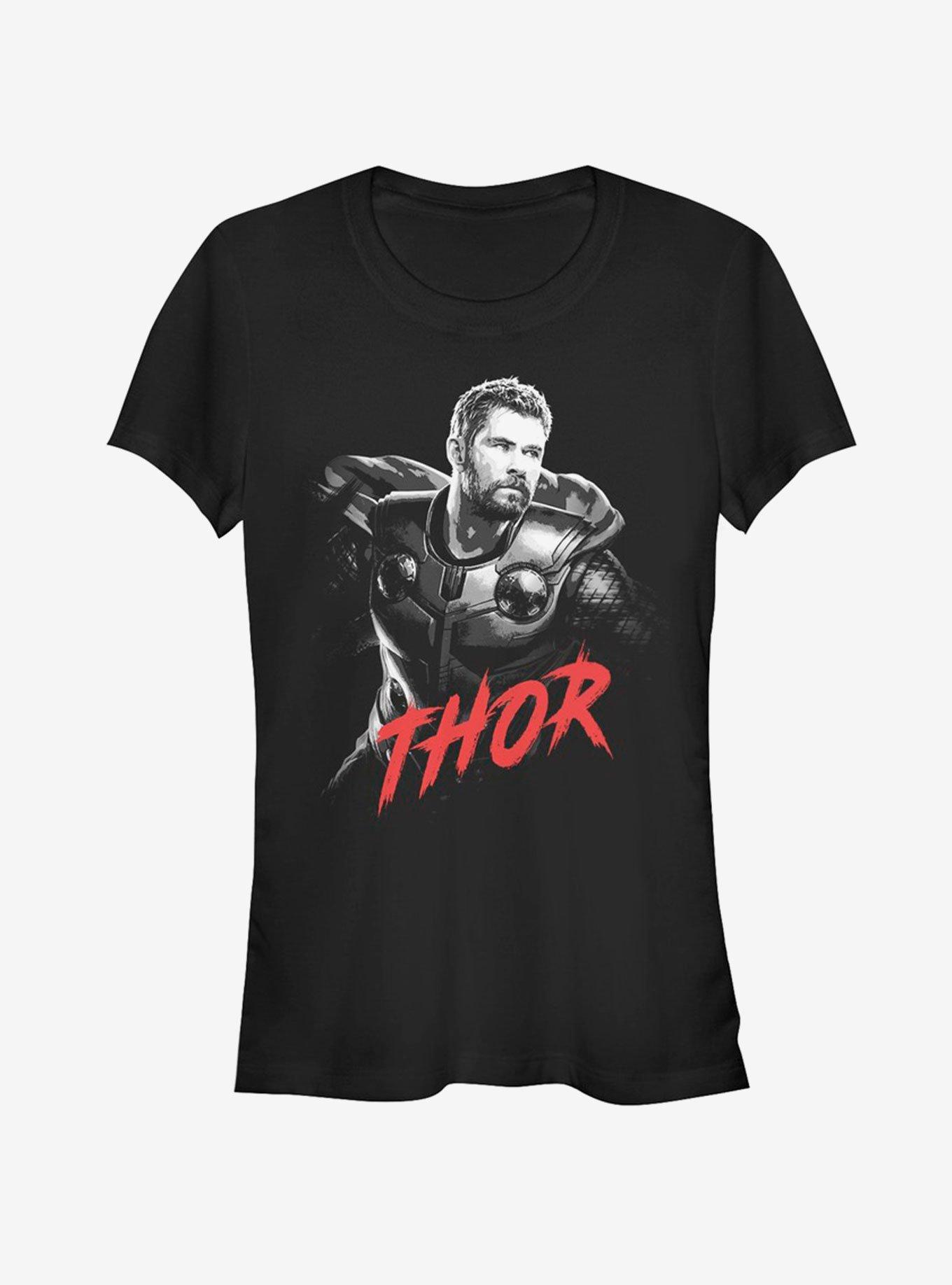 Marvel Avengers Endgame High Contrast Thor Girls T-Shirt