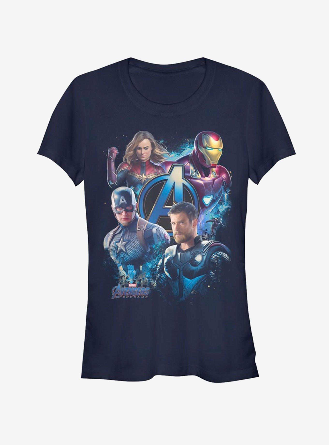 Marvel Avengers Endgame Strong Team Girls T-Shirt, NAVY, hi-res