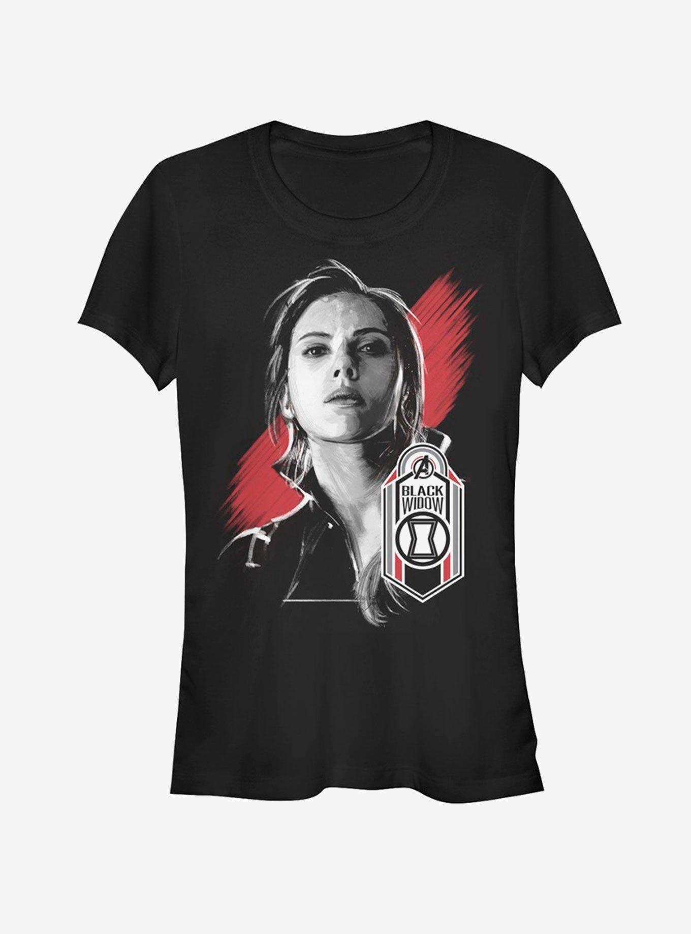 Marvel Avengers Endgame Black Widow Tag Girls T-Shirt