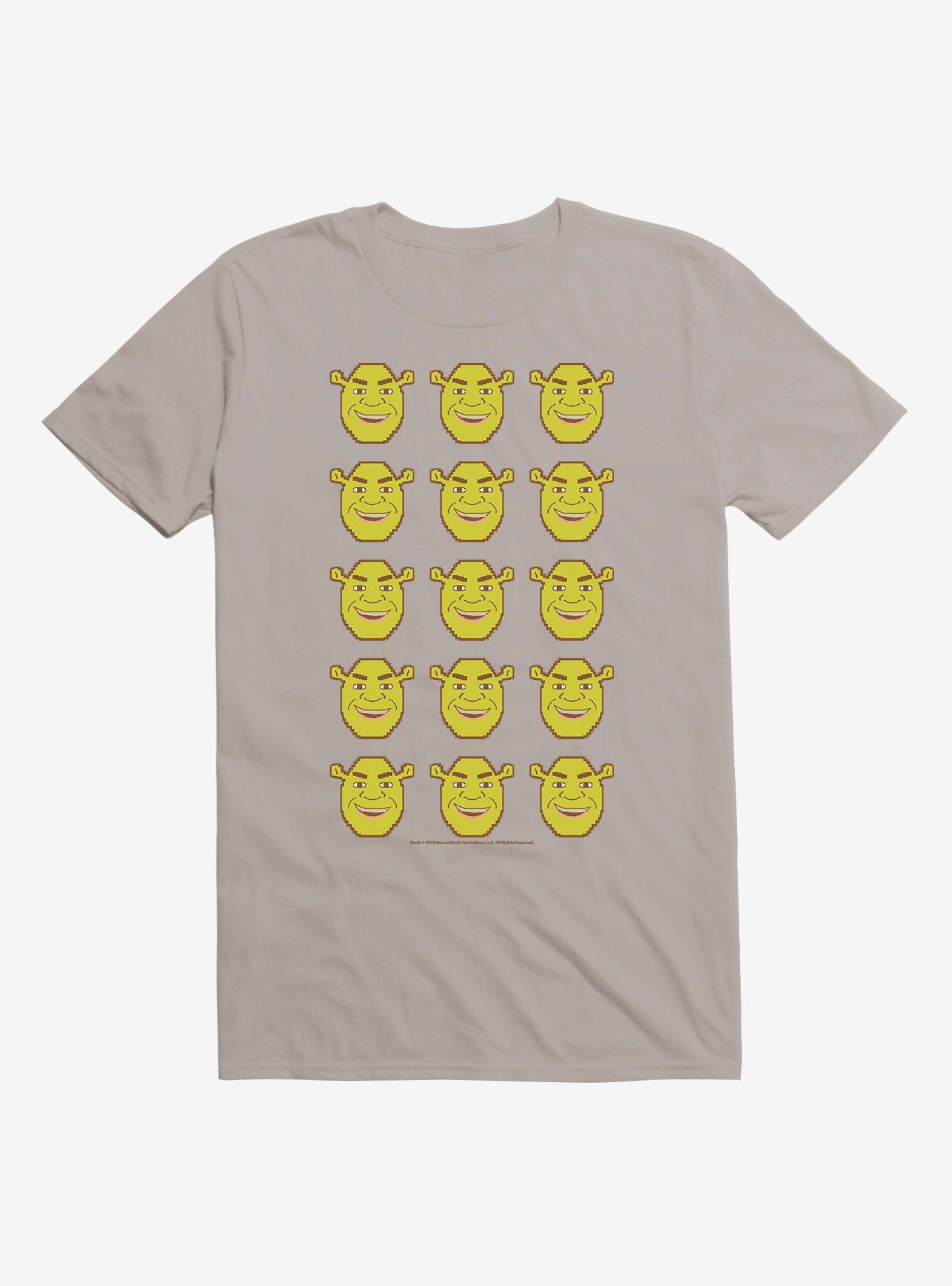Shrek Happy Shrek Faces T-Shirt, LIGHT GREY, hi-res