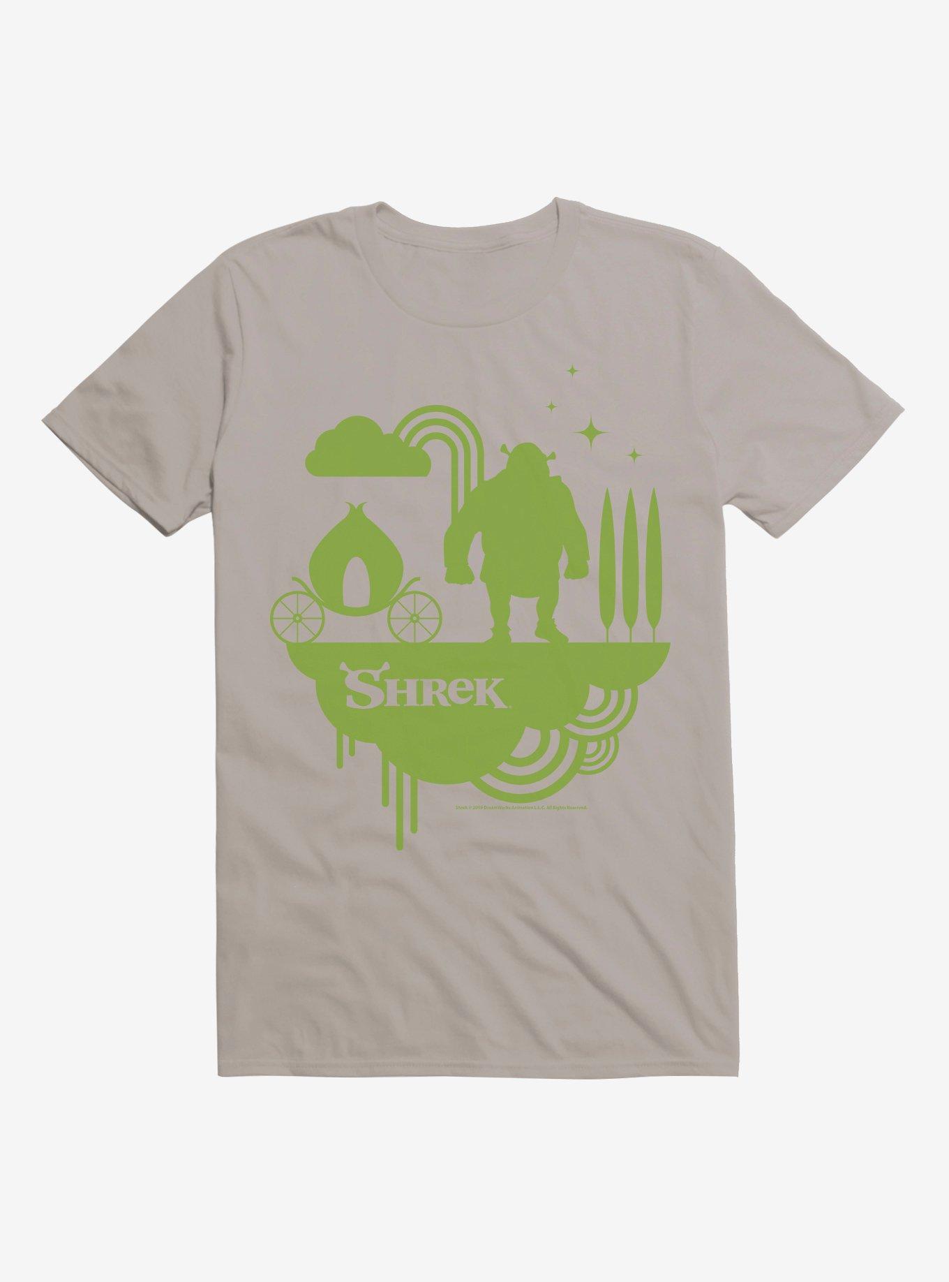 Shrek Onion Carriage Outline T-Shirt, LIGHT GREY, hi-res