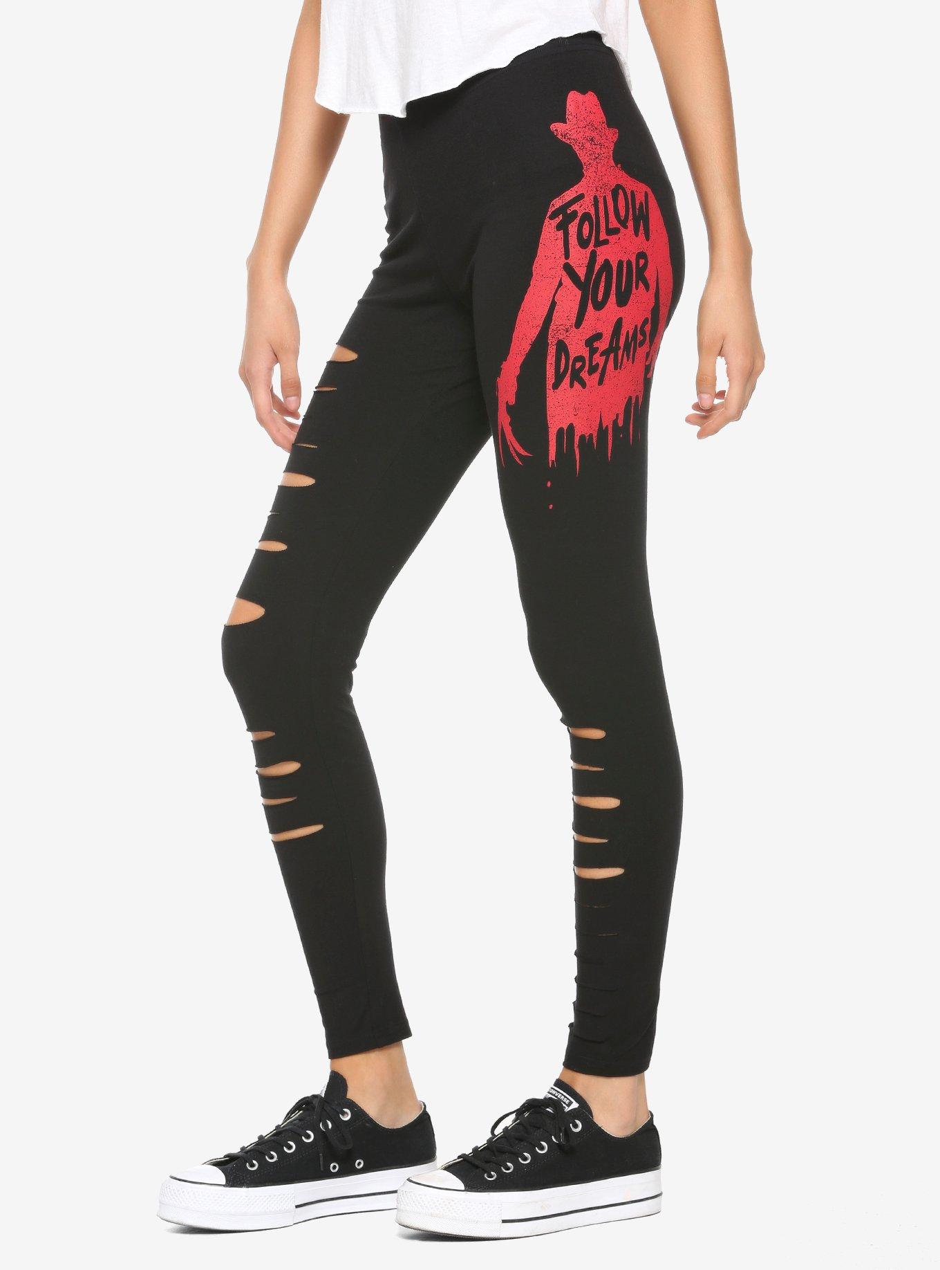 A Nightmare On Elm Street Follow Your Dreams Freddy Leggings, RED, hi-res