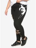 Halloween Michael Myers Slash Leggings Plus Size, WHITE, hi-res