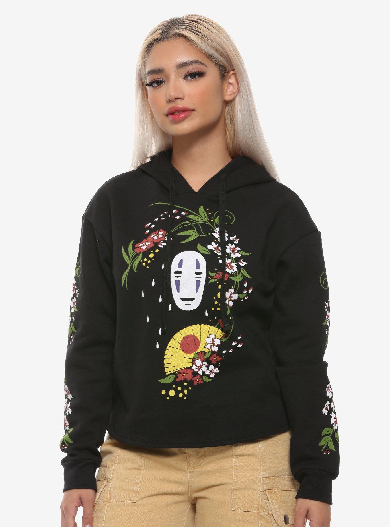 Studio Ghibli Spirited Away No-Face Floral Girls Hoodie, MULTI, hi-res