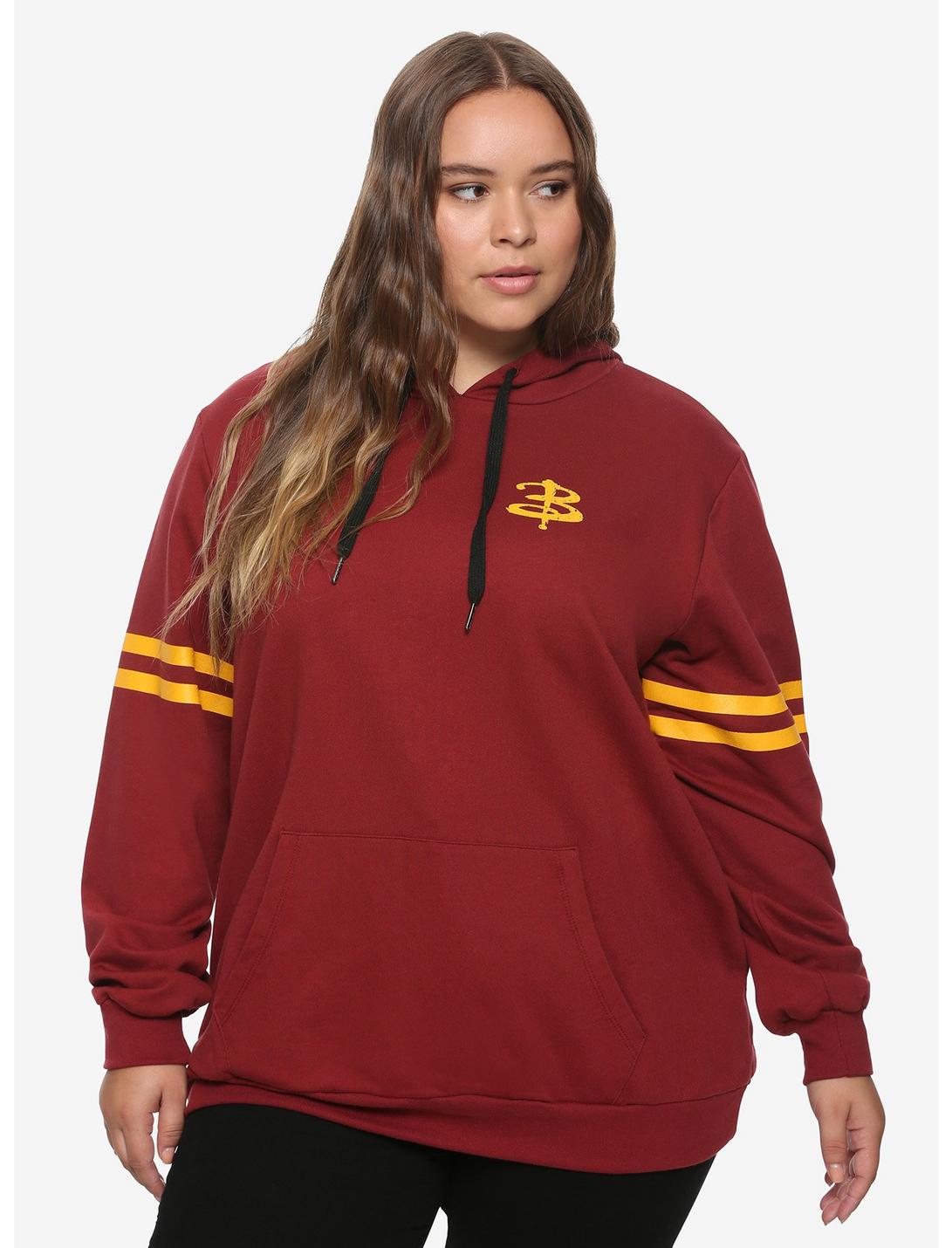 Buffy The Vampire Slayer Sunnydale Slayers Club Girls Athletic Hoodie Plus Size, YELLOW, hi-res
