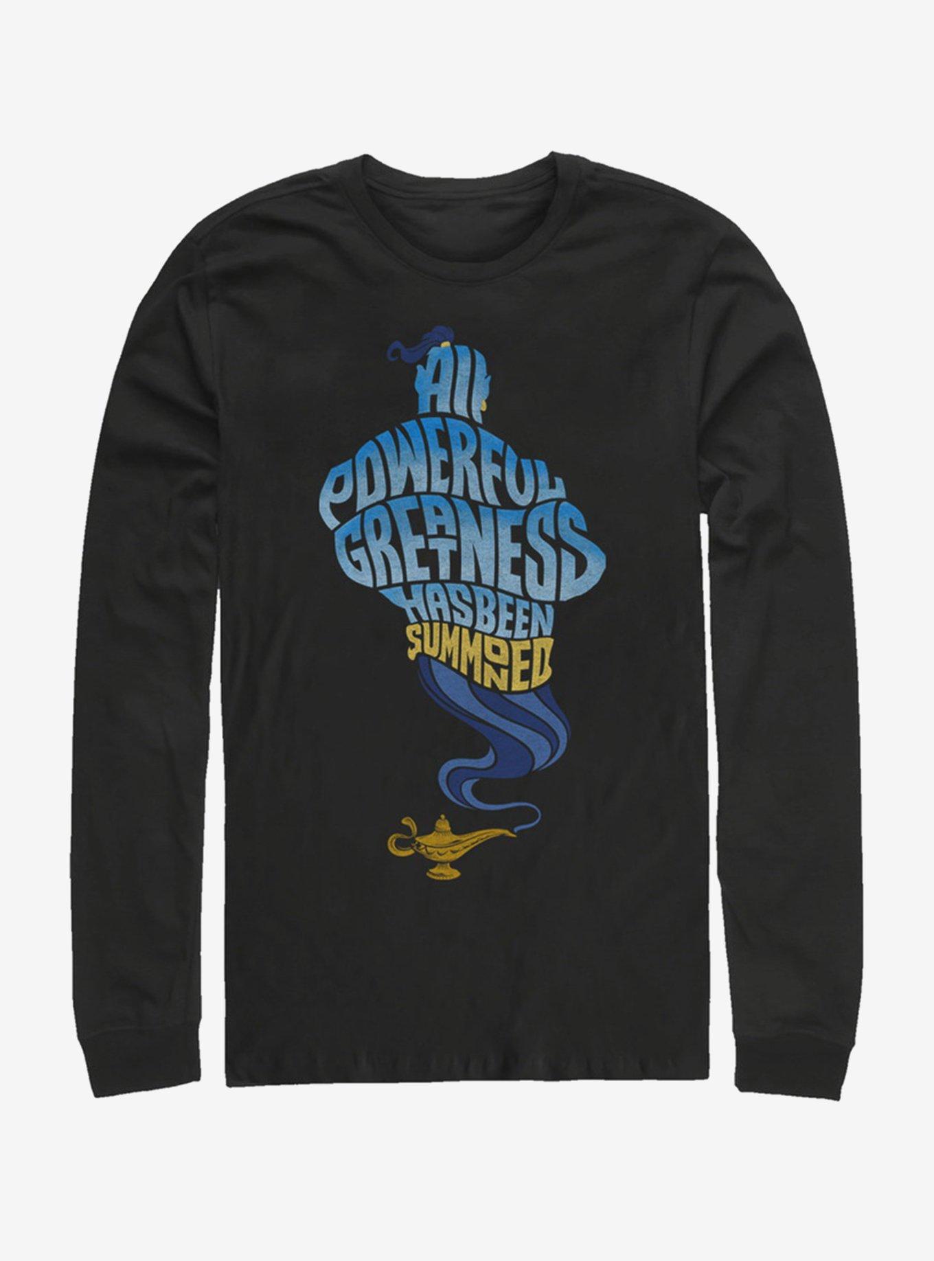 Disney Aladdin 2019 All Powerful Genie Long Sleeve T-Shirt, BLACK, hi-res