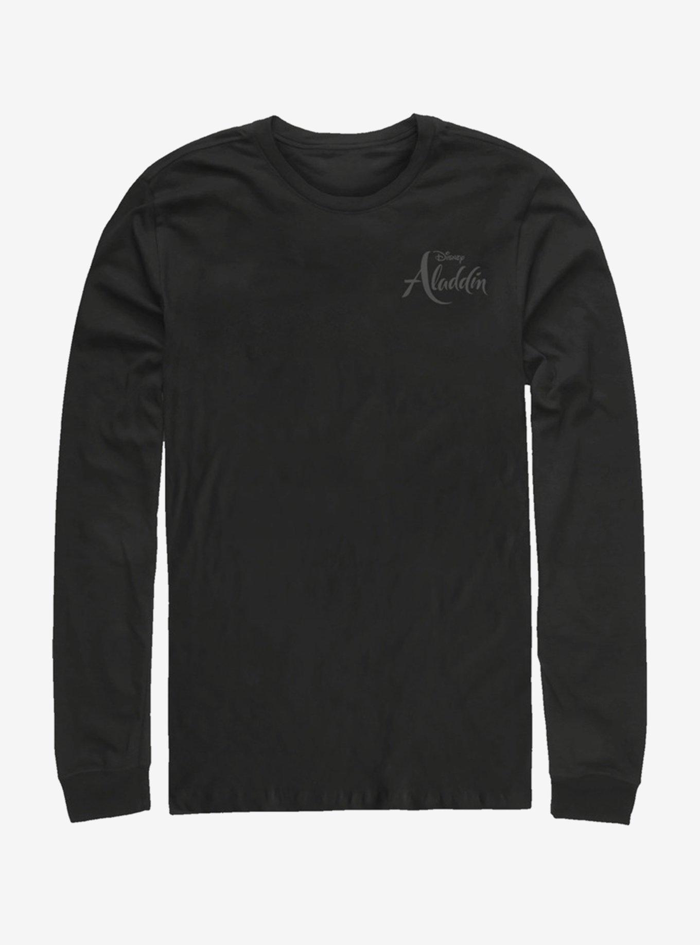 Disney Aladdin 2019 Genie Lamp Pattern Long Sleeve T-Shirt, BLACK, hi-res