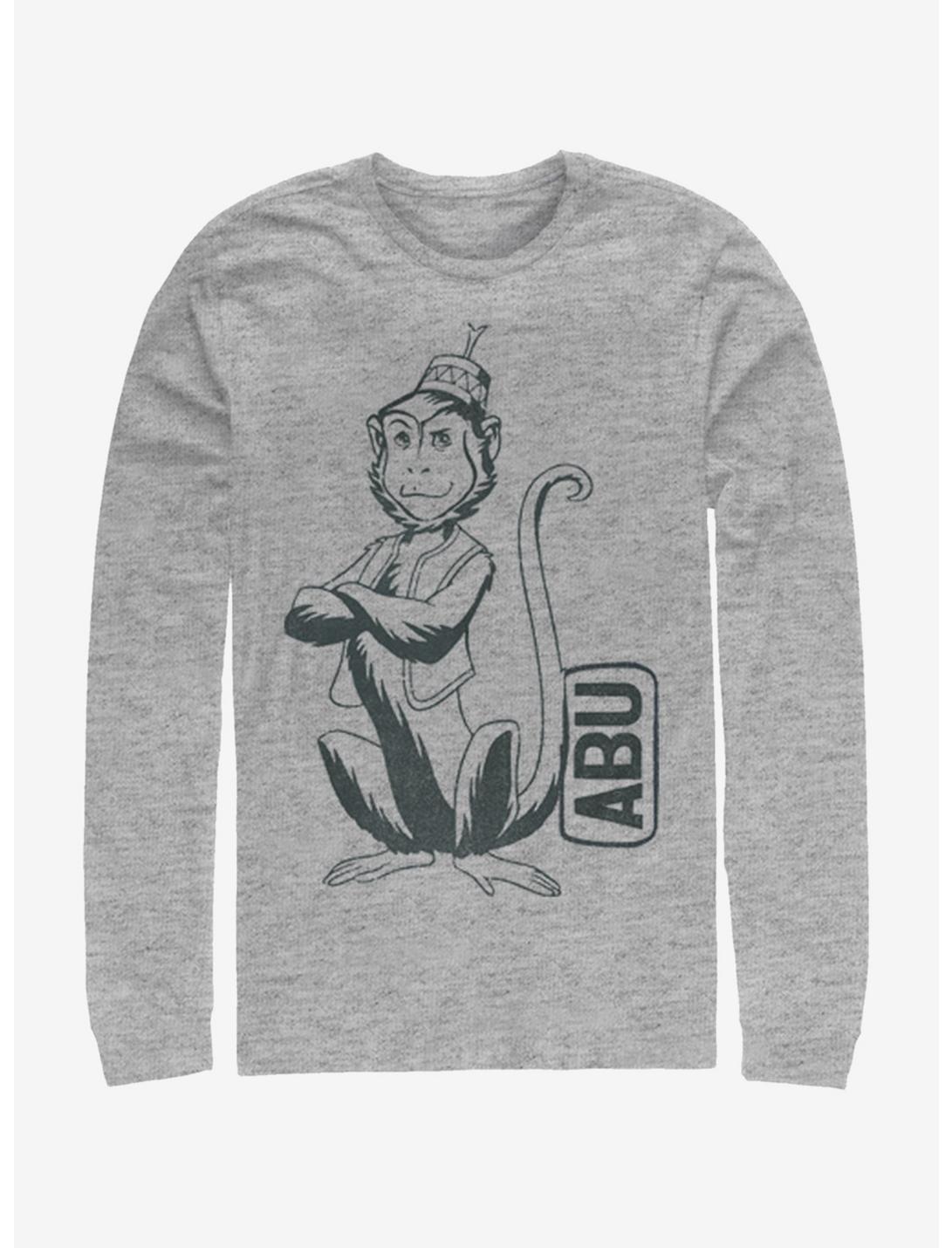 Disney Aladdin 2019 Abu Side Kick Pocket Long Sleeve T-Shirt, ATH HTR, hi-res