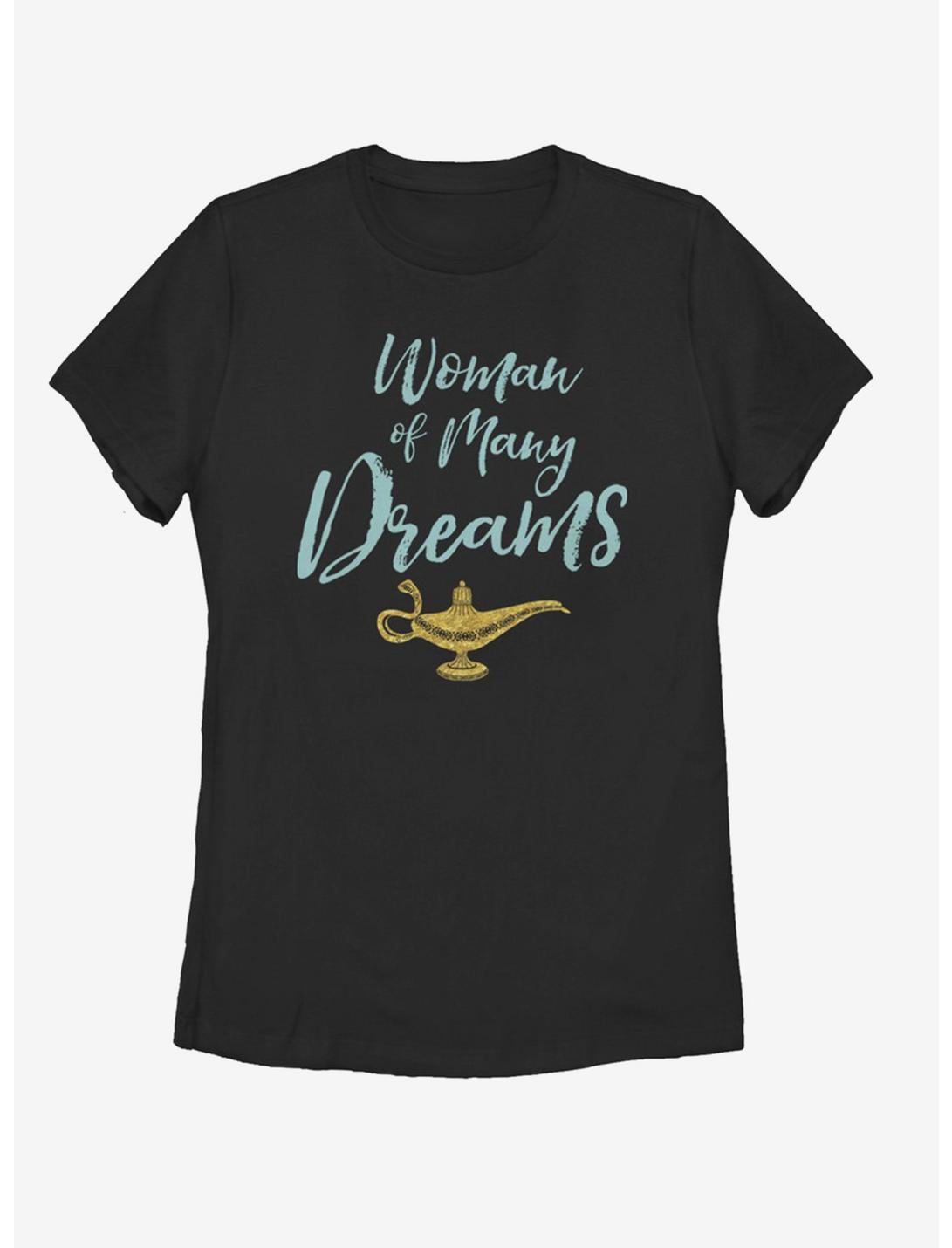 Disney Aladdin 2019 Woman of Many Dreams Cursive Womens T-Shirt, BLACK, hi-res