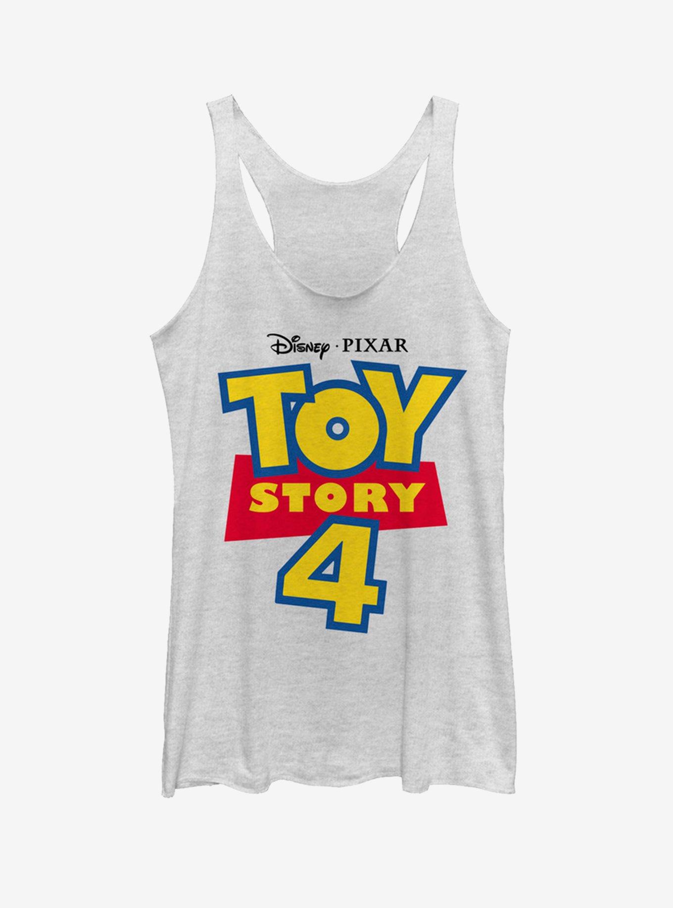 Disney Pixar Toy Story 4 Full Color Logo Womens Tank, WHITE HTR, hi-res