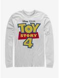 Disney Pixar Toy Story 4 Full Color Logo Long Sleeve T-Shirt, WHITE, hi-res