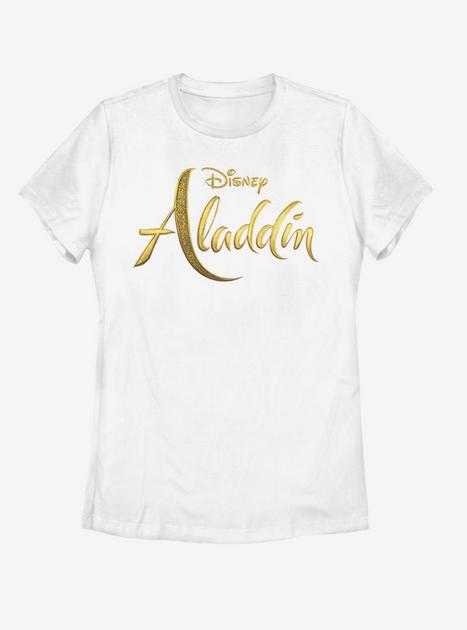 Disney Aladdin 2019 Aladdin Live Action Logo Womens T-Shirt - WHITE ...