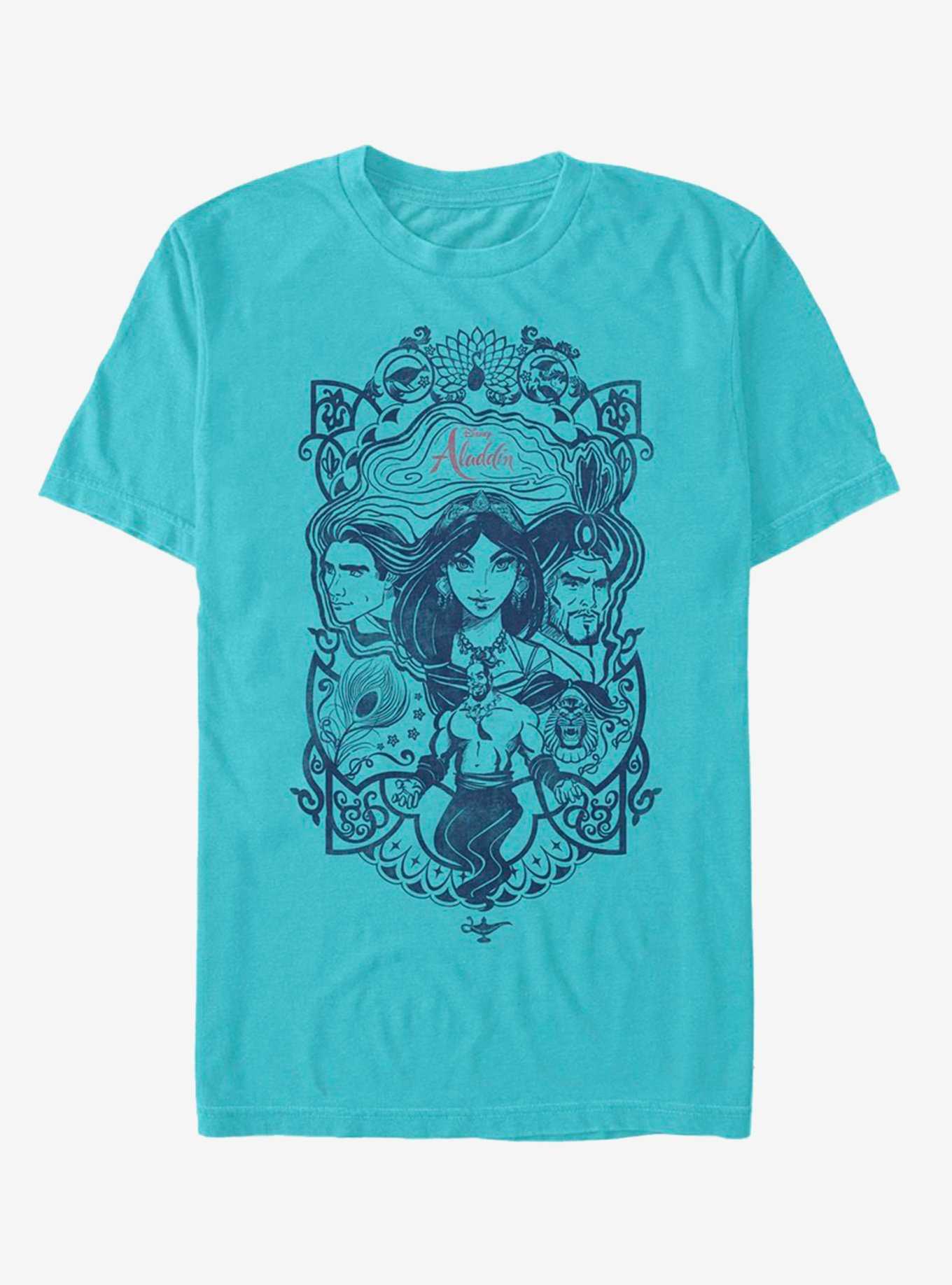 Disney Aladdin 2019 Vintage Aladdin Collage T-Shirt, , hi-res