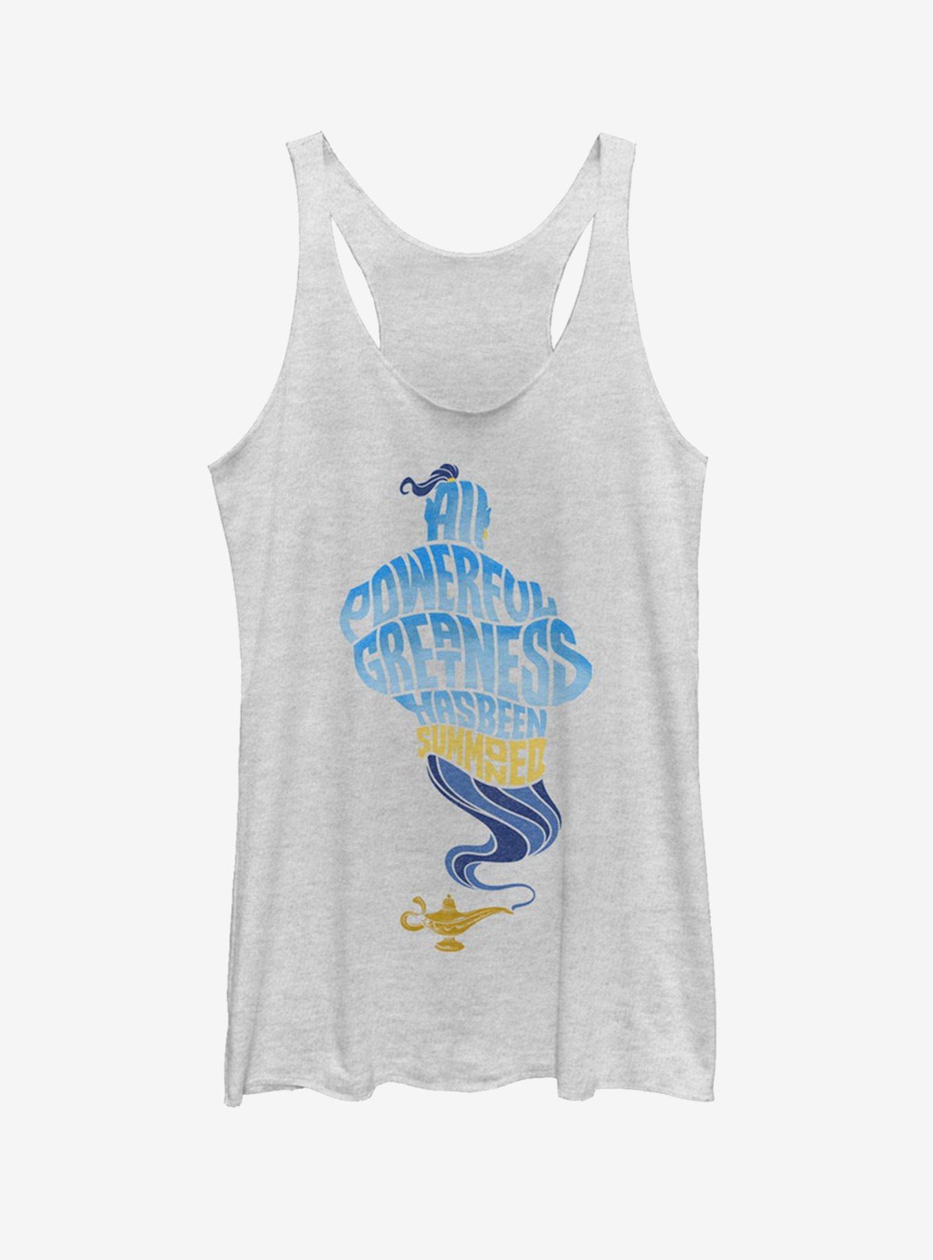 Disney Aladdin 2019 All Powerful Genie Womens Tank, WHITE HTR, hi-res