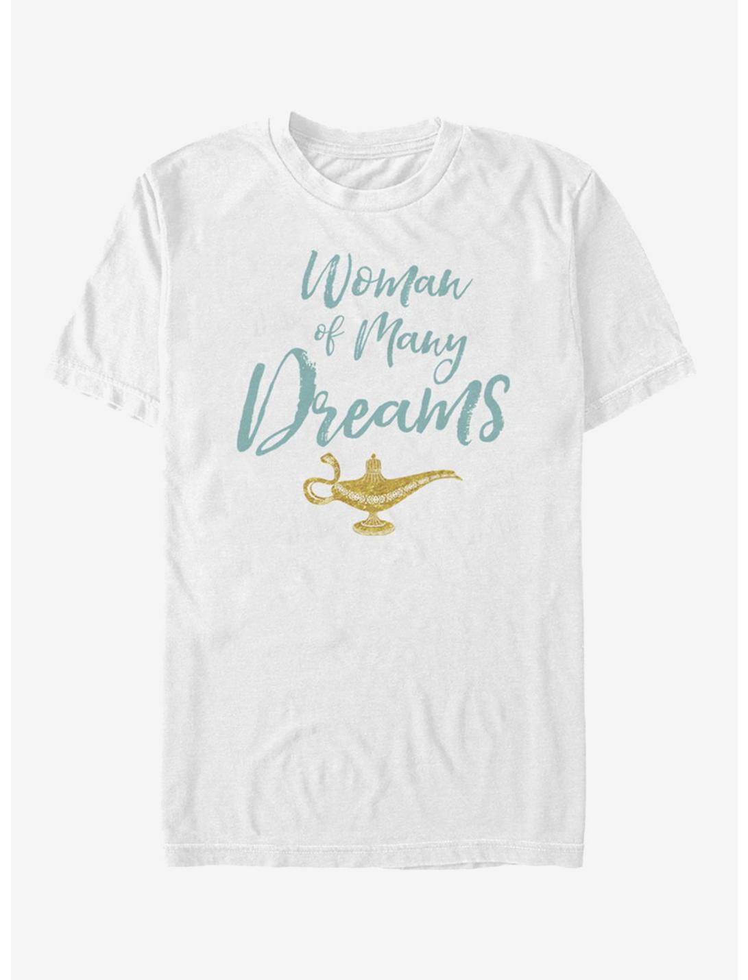 Disney Aladdin 2019 Woman of Many Dreams Cursive T-Shirt, WHITE, hi-res